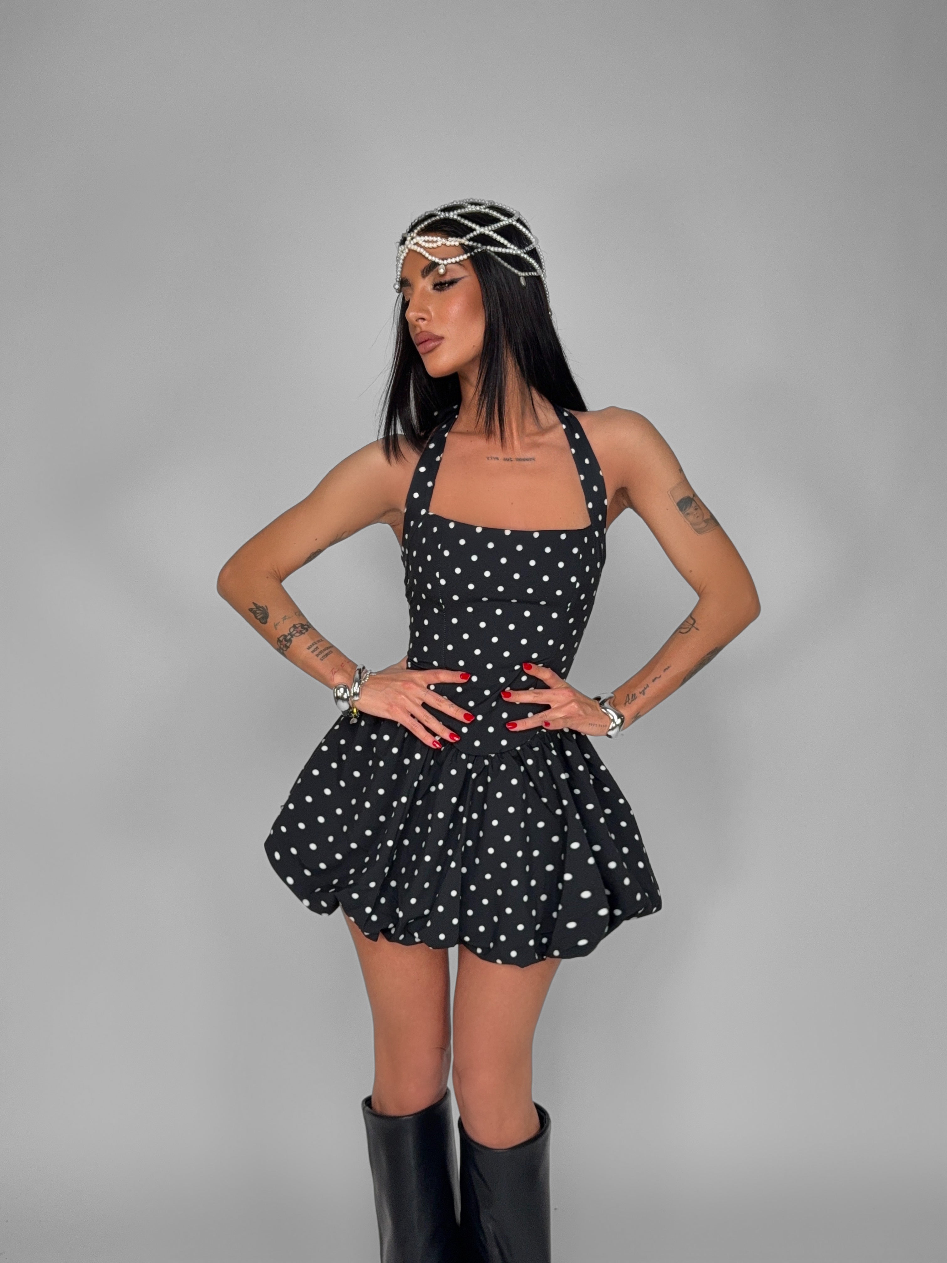 Abito Trend Dot-Black