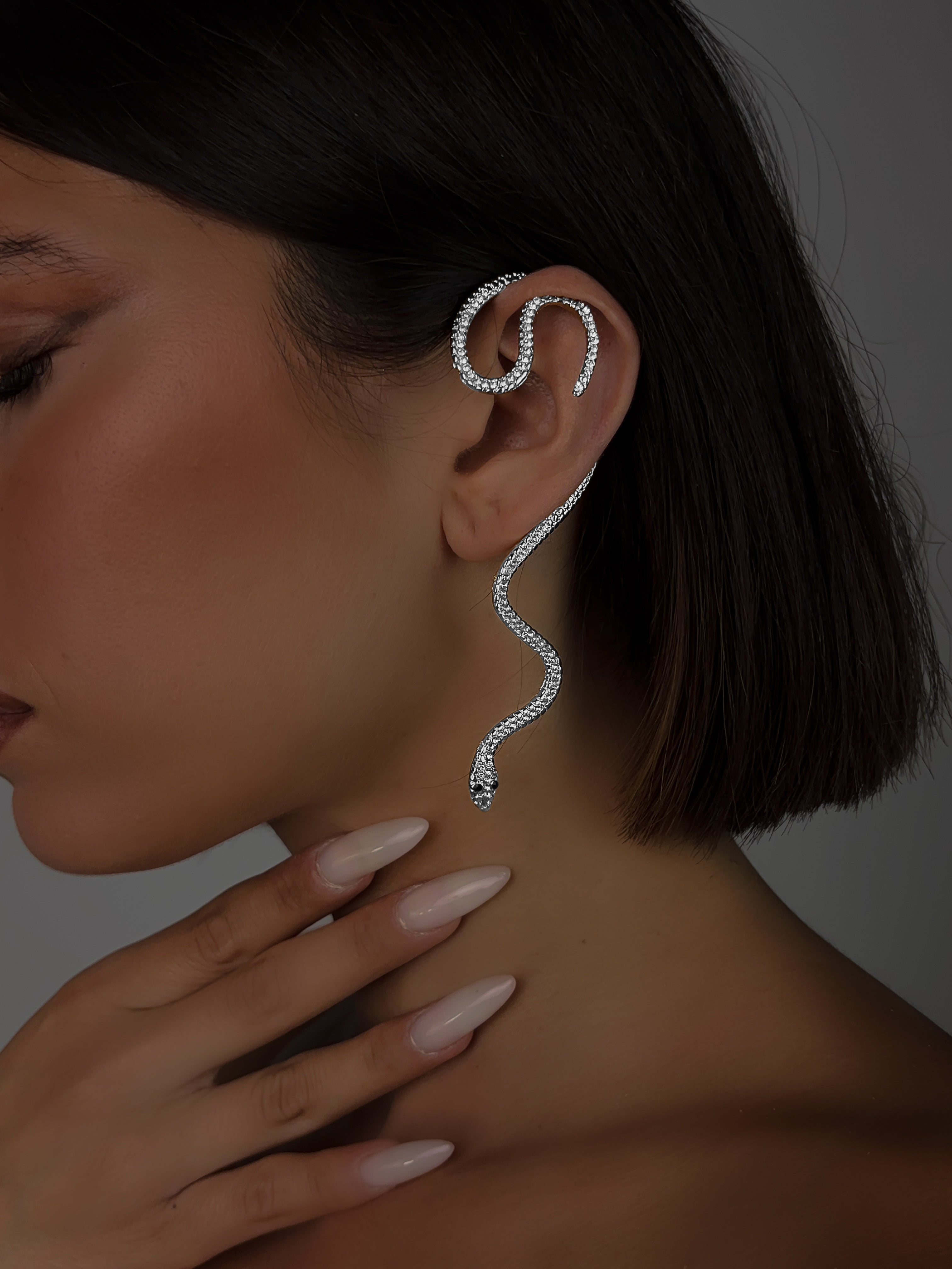 Earcuff Snake - Silver