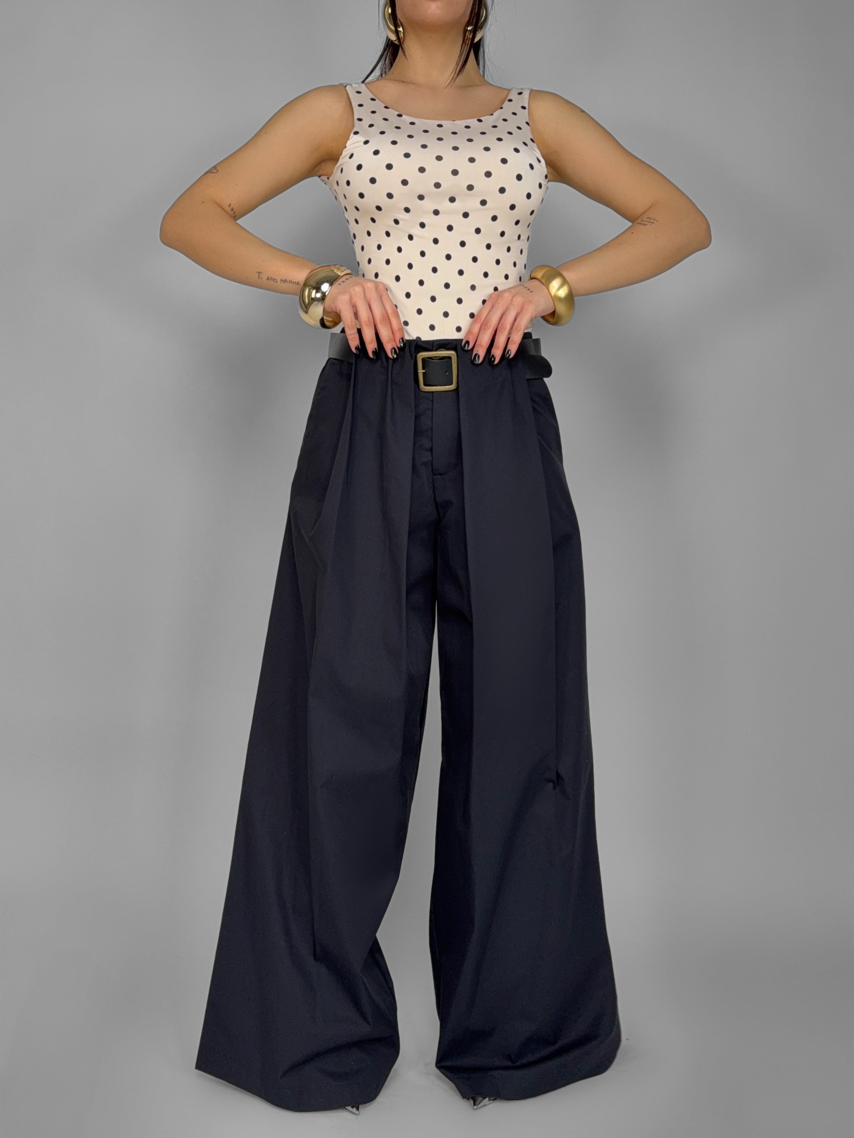 Pantalone Line Fit-Black