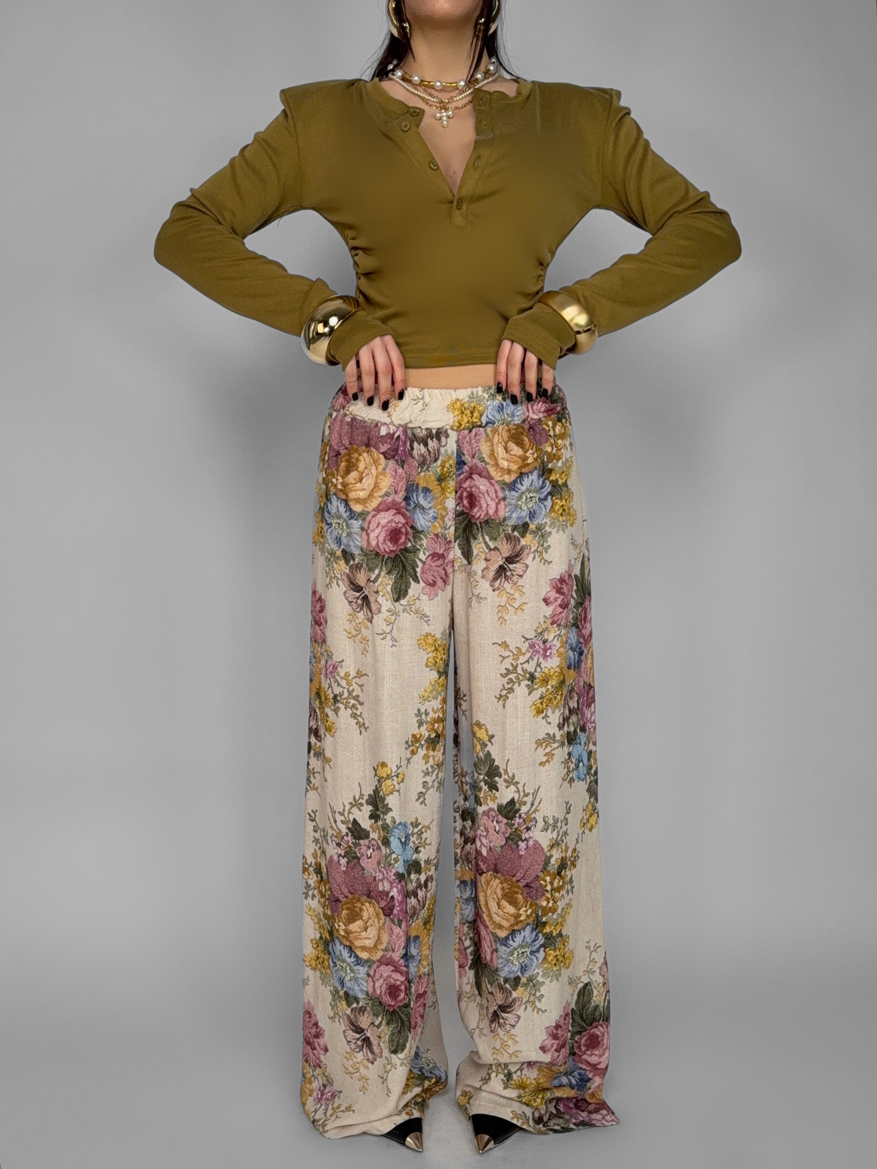 Pantalone Flower Thread