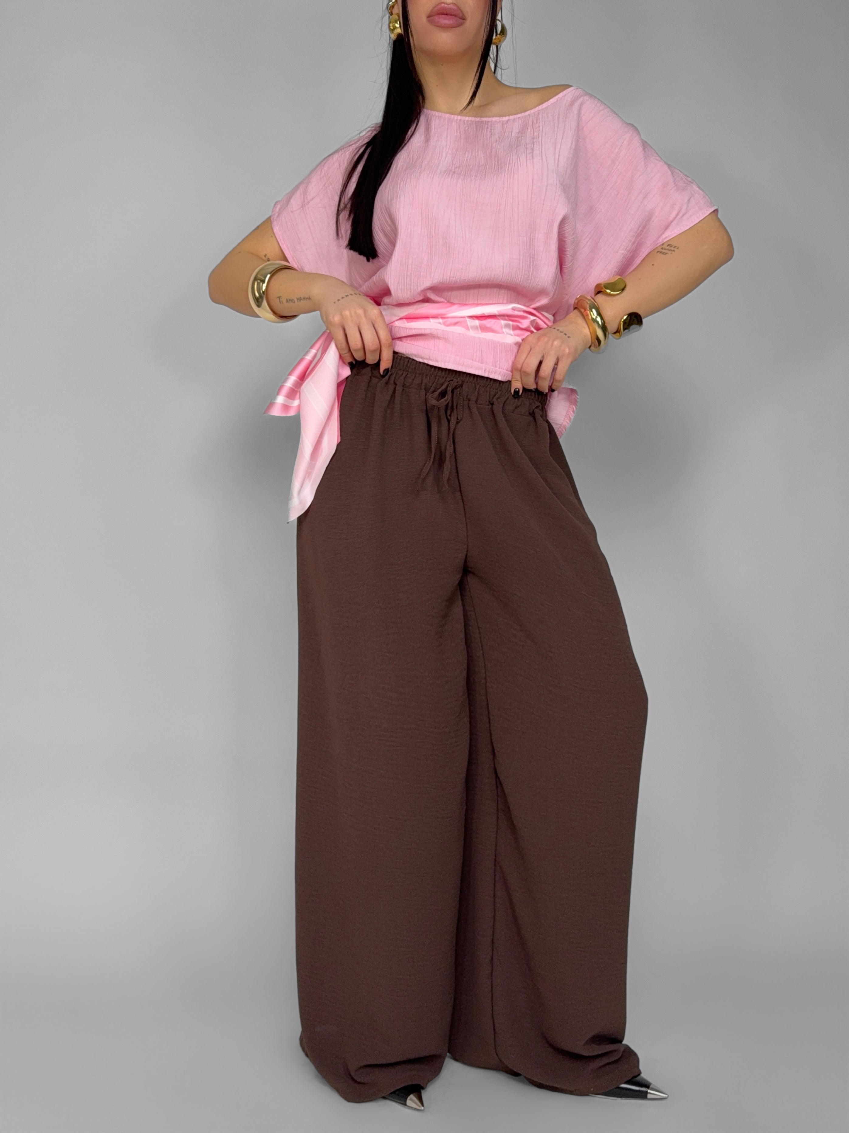 Pantalone Refined Line-Brown