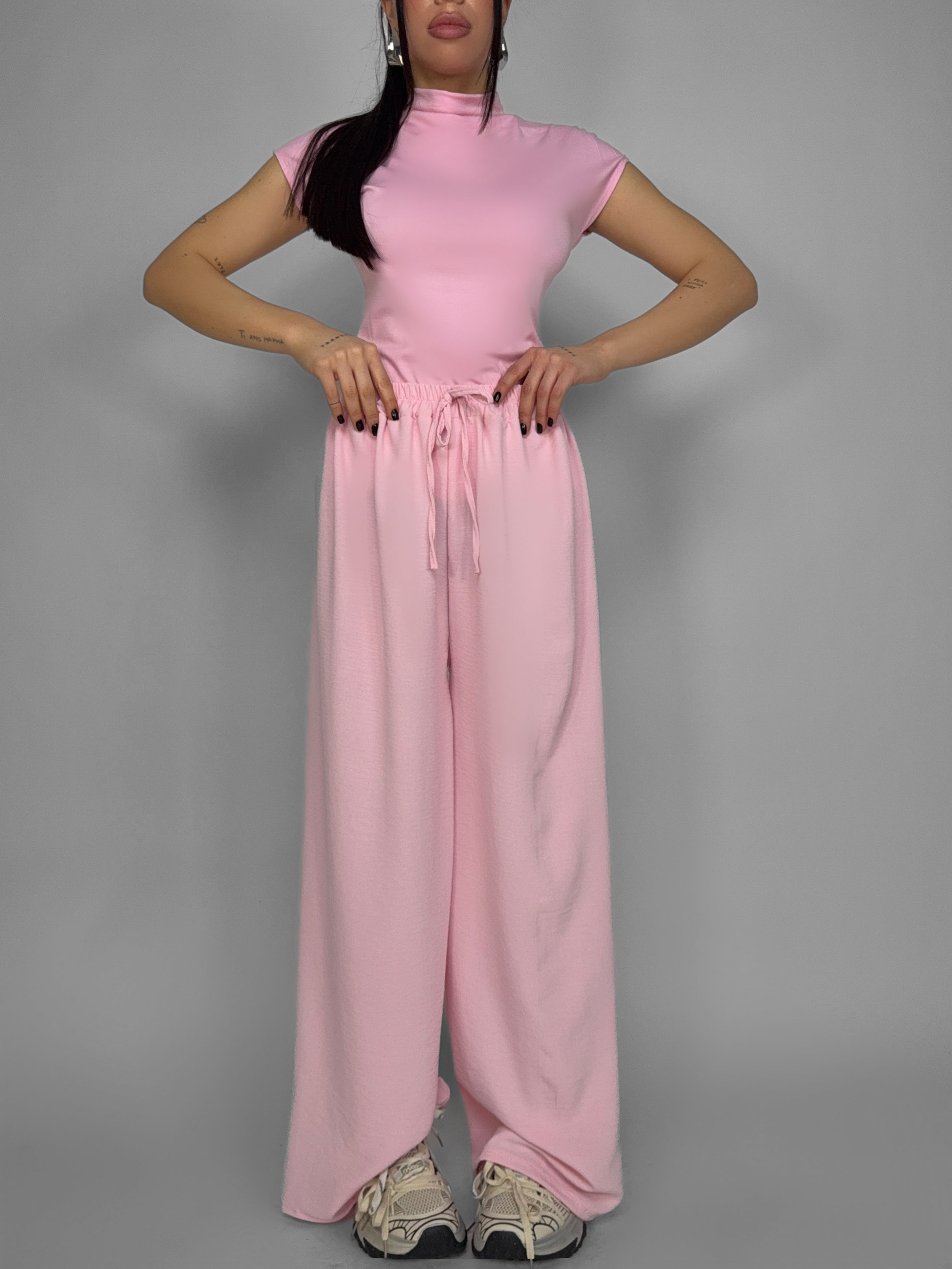 Pantalone Refined Line-Pink