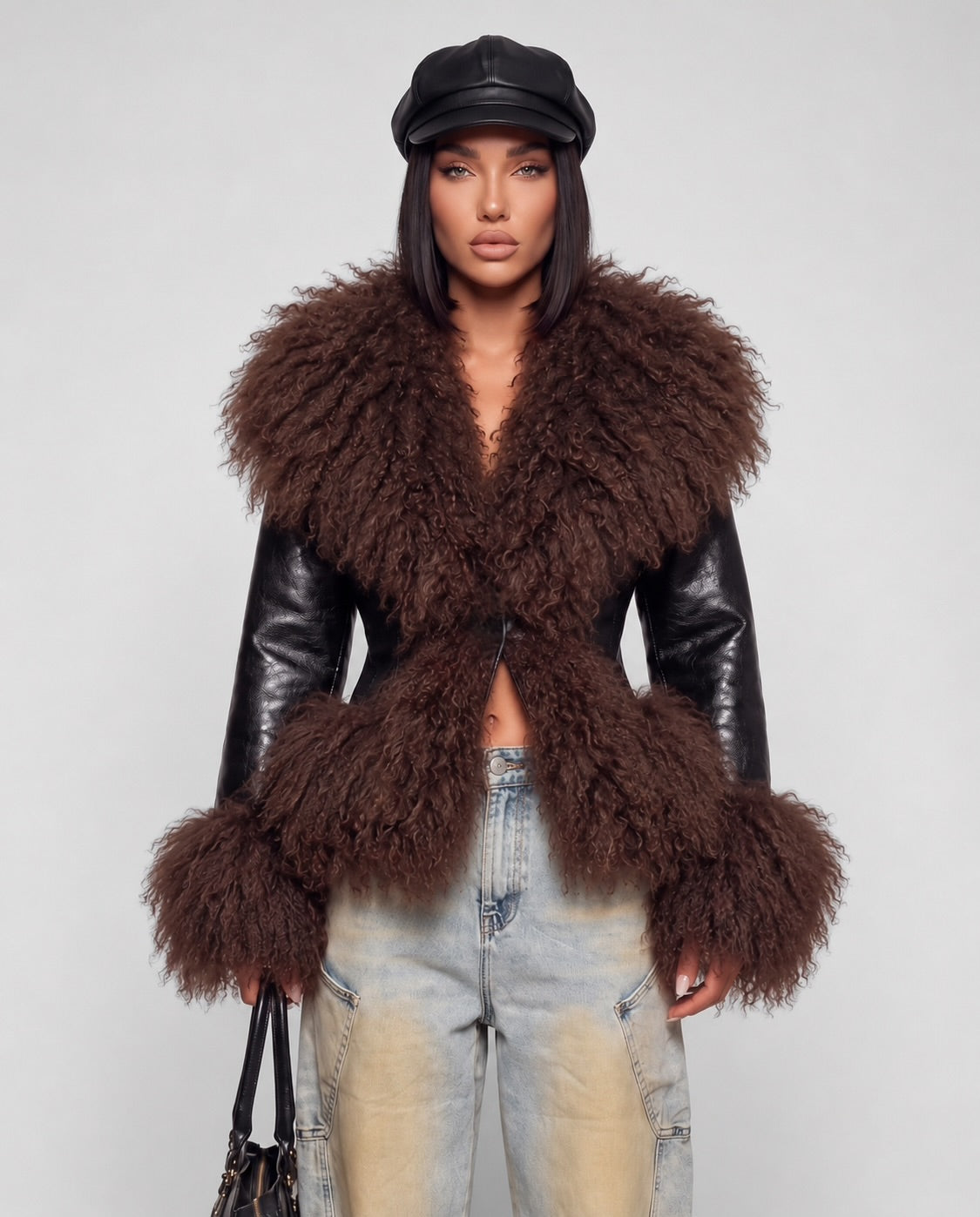 Cappotto Fur Luxe-Black