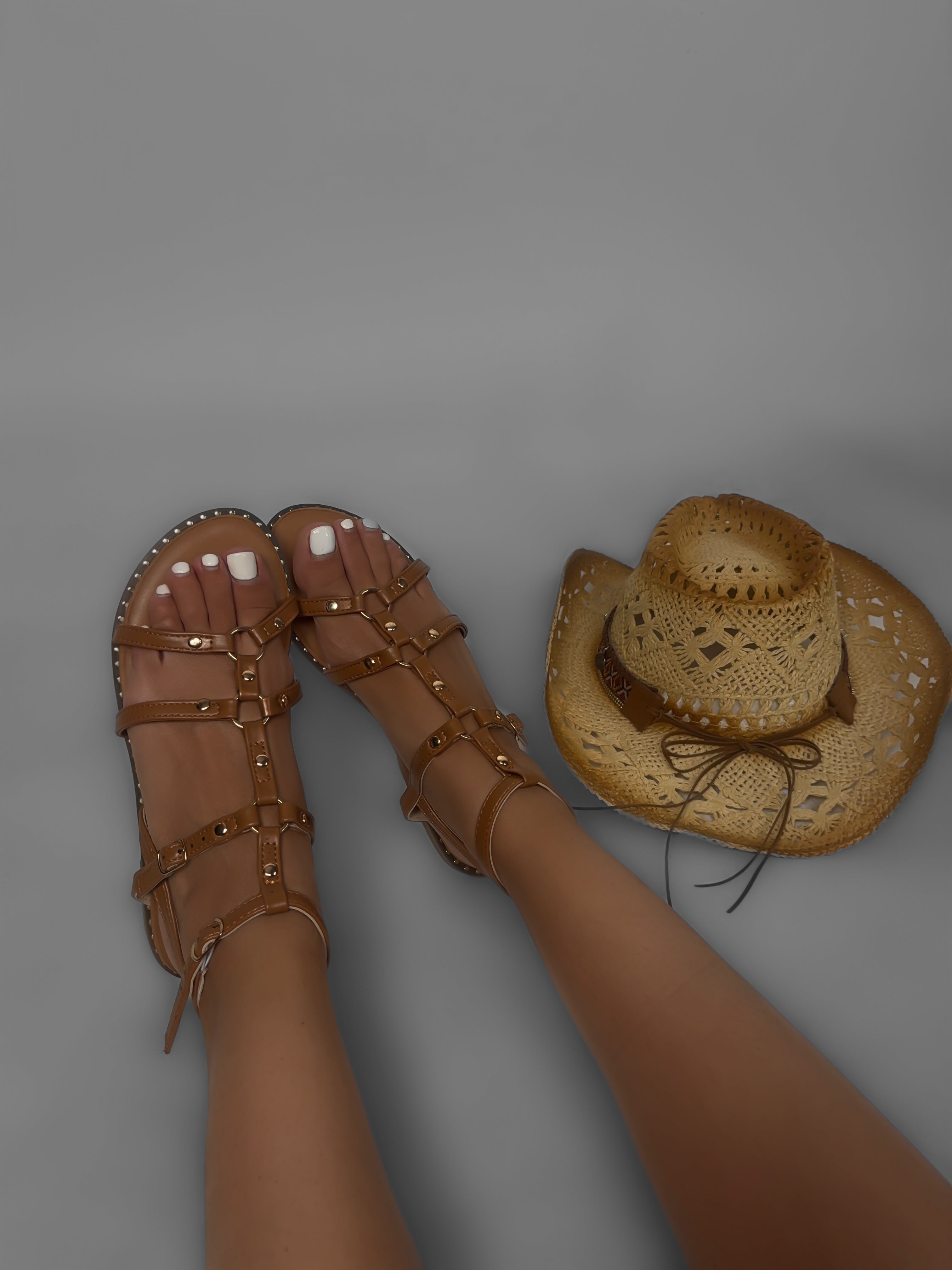 Sandalo Metal Accent - Brown