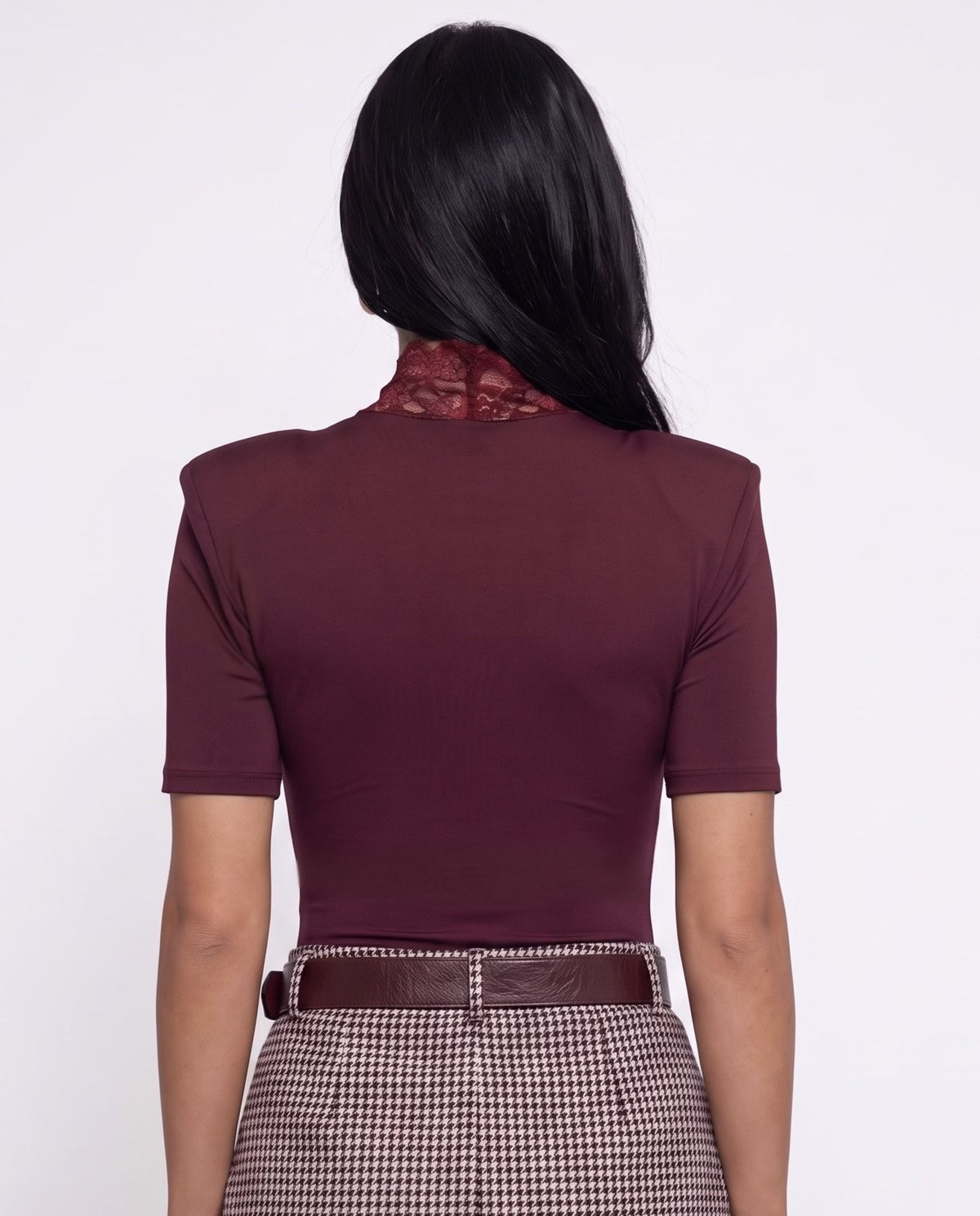 Body Lace Cut-Cherry Red