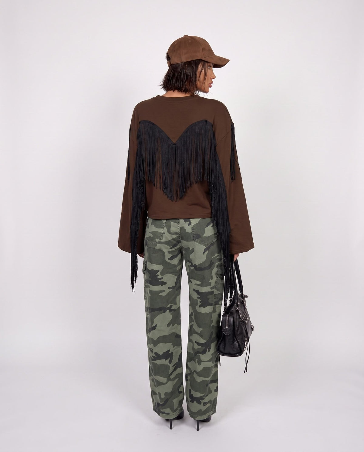 Felpa Fringe Mood-Brown