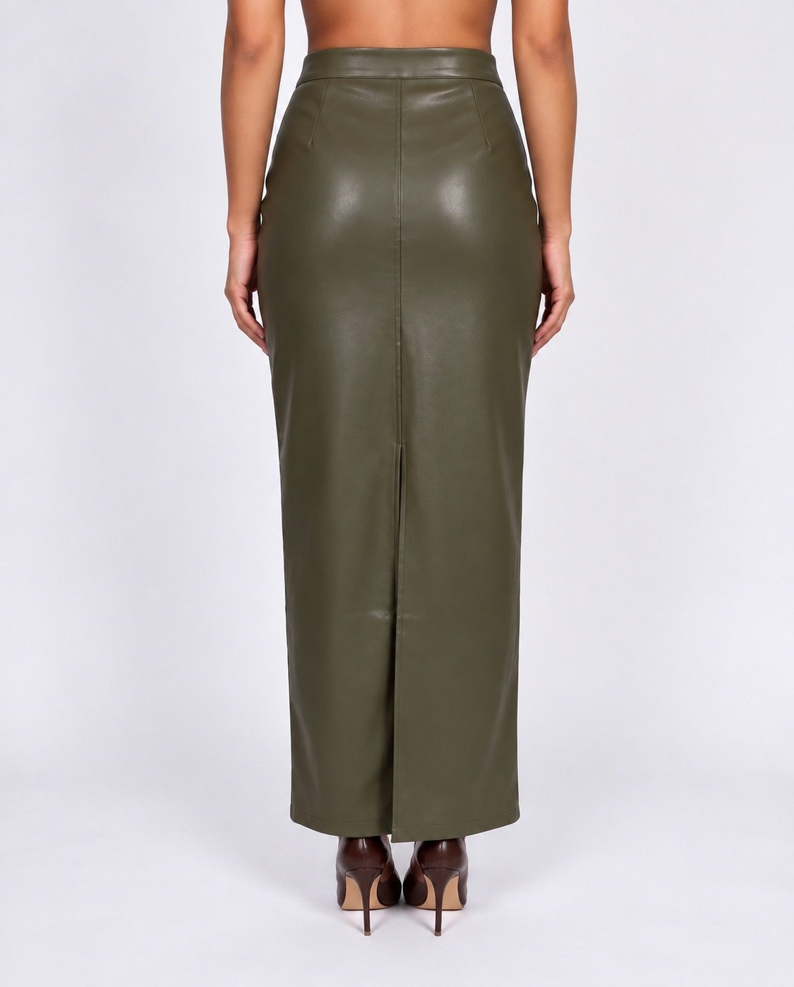 Gonna Button Leather-Green