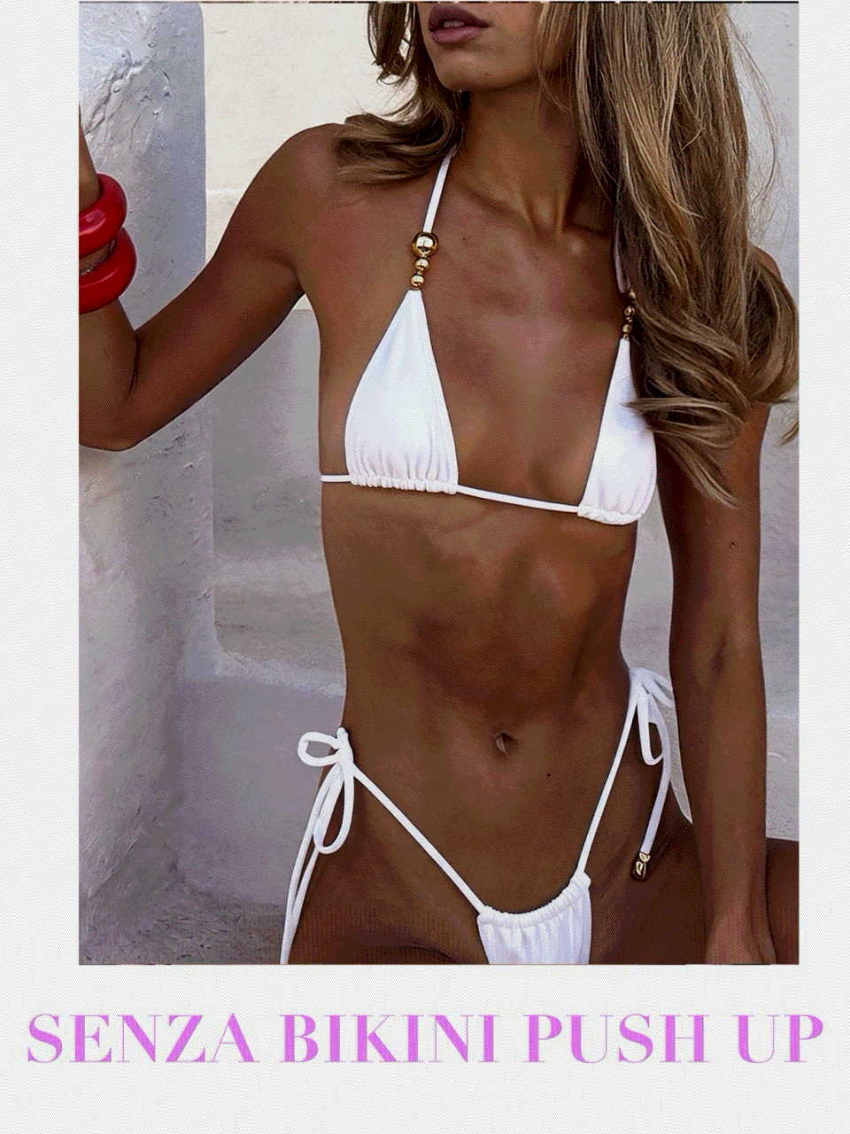 Bikini Triangolo Push Up-White-Brasiliana