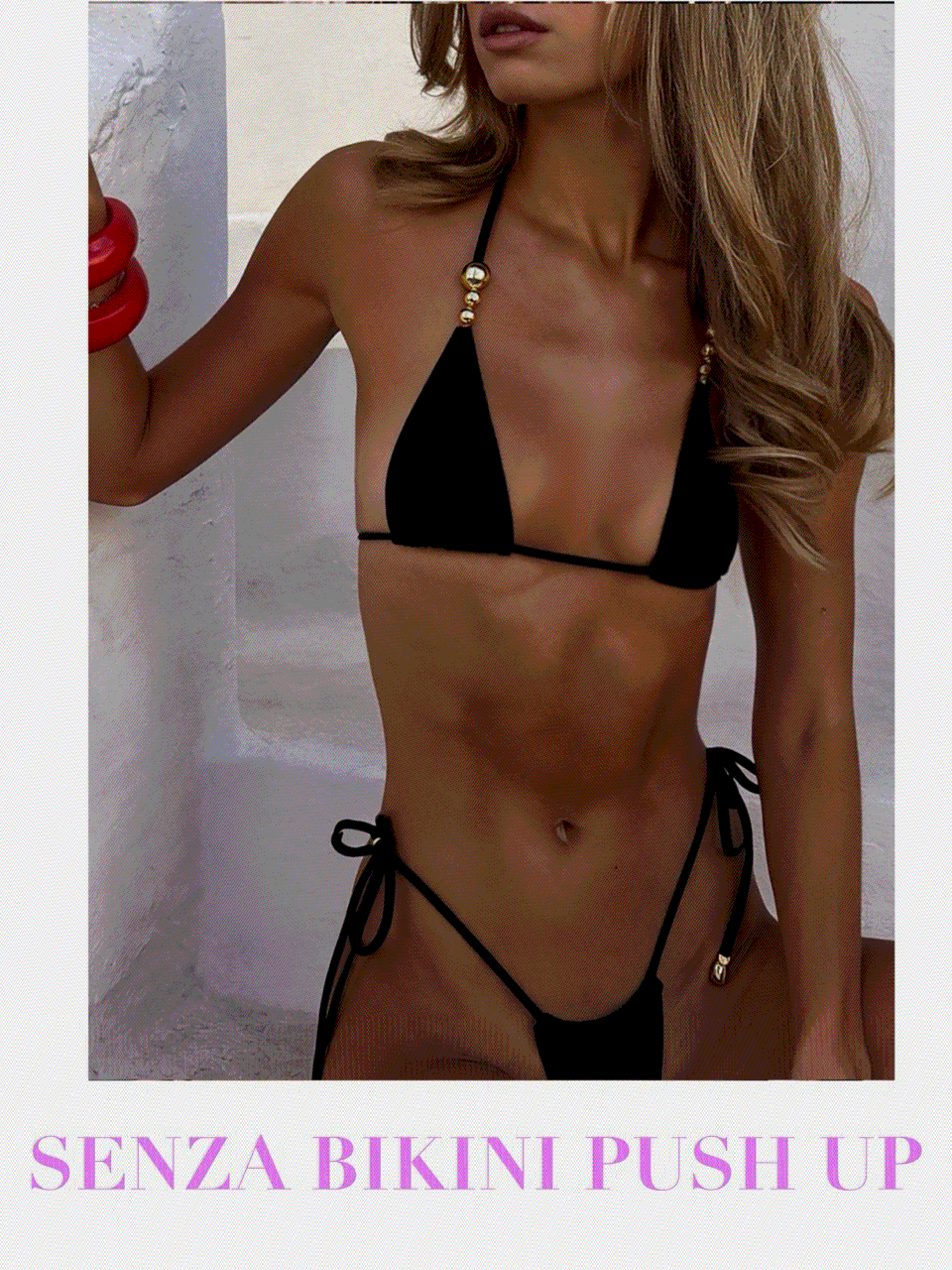 Bikini Triangolo Push Up-Black-Brasiliana