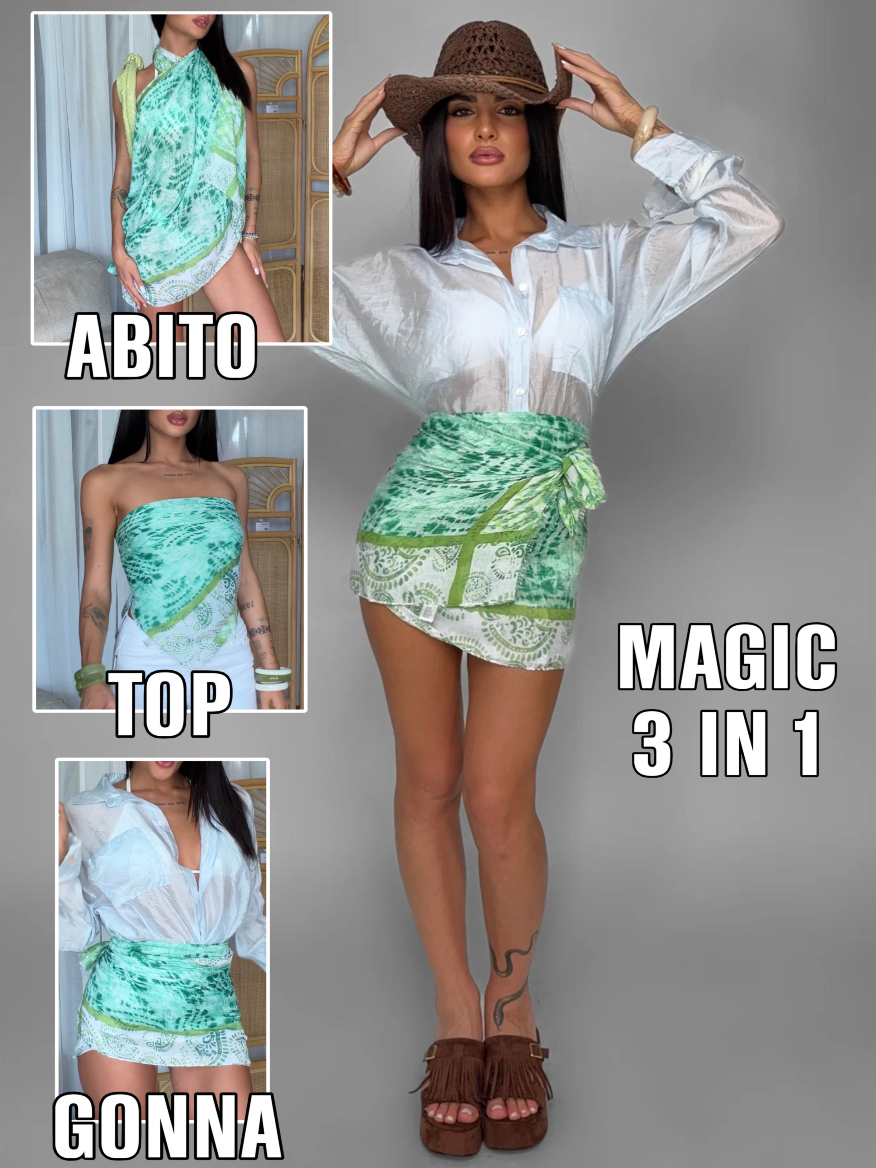 Magic 3 in 1: Gonna/Abito/Top -Green