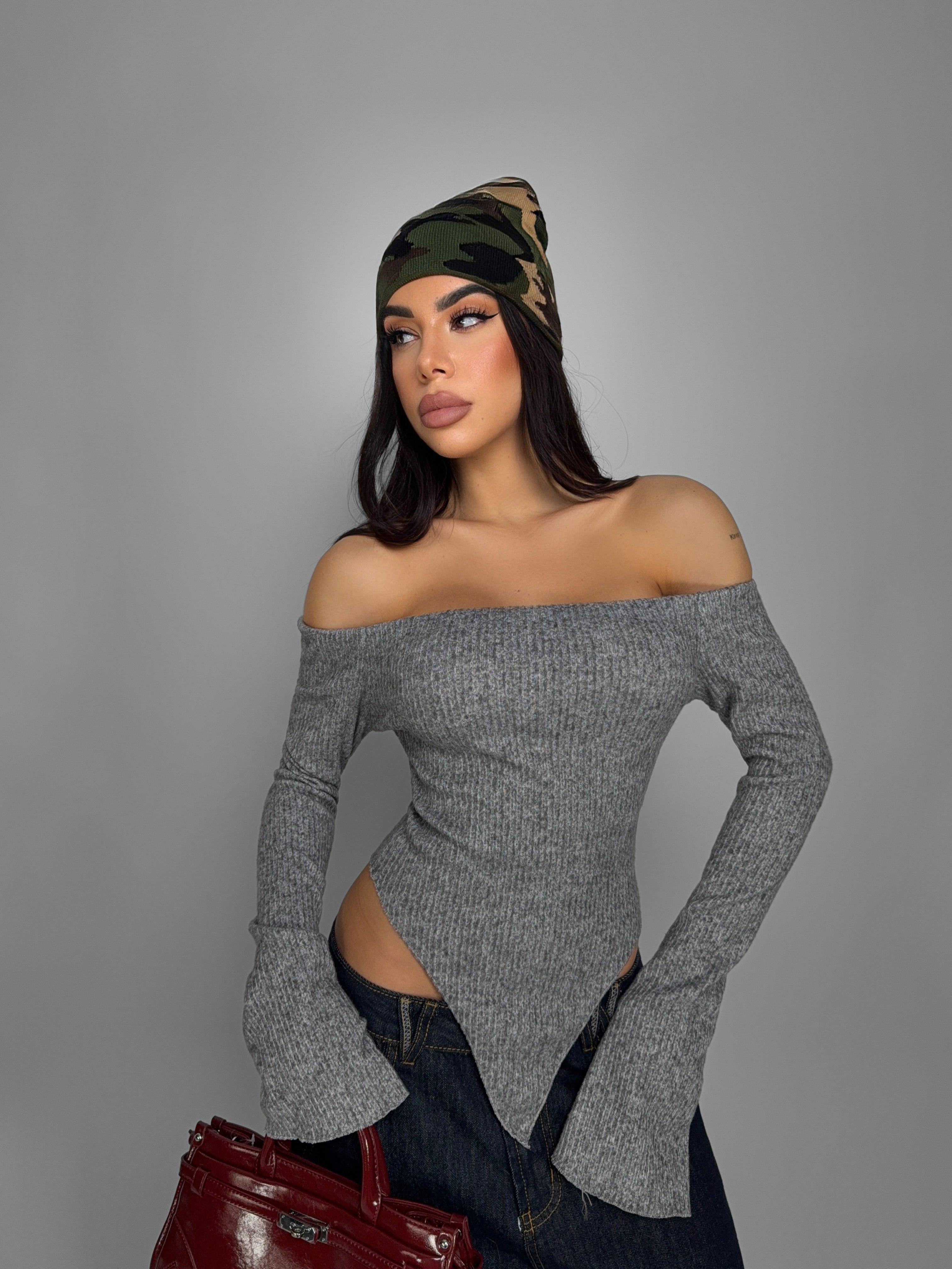 Maglione Shaping Mode-Grey