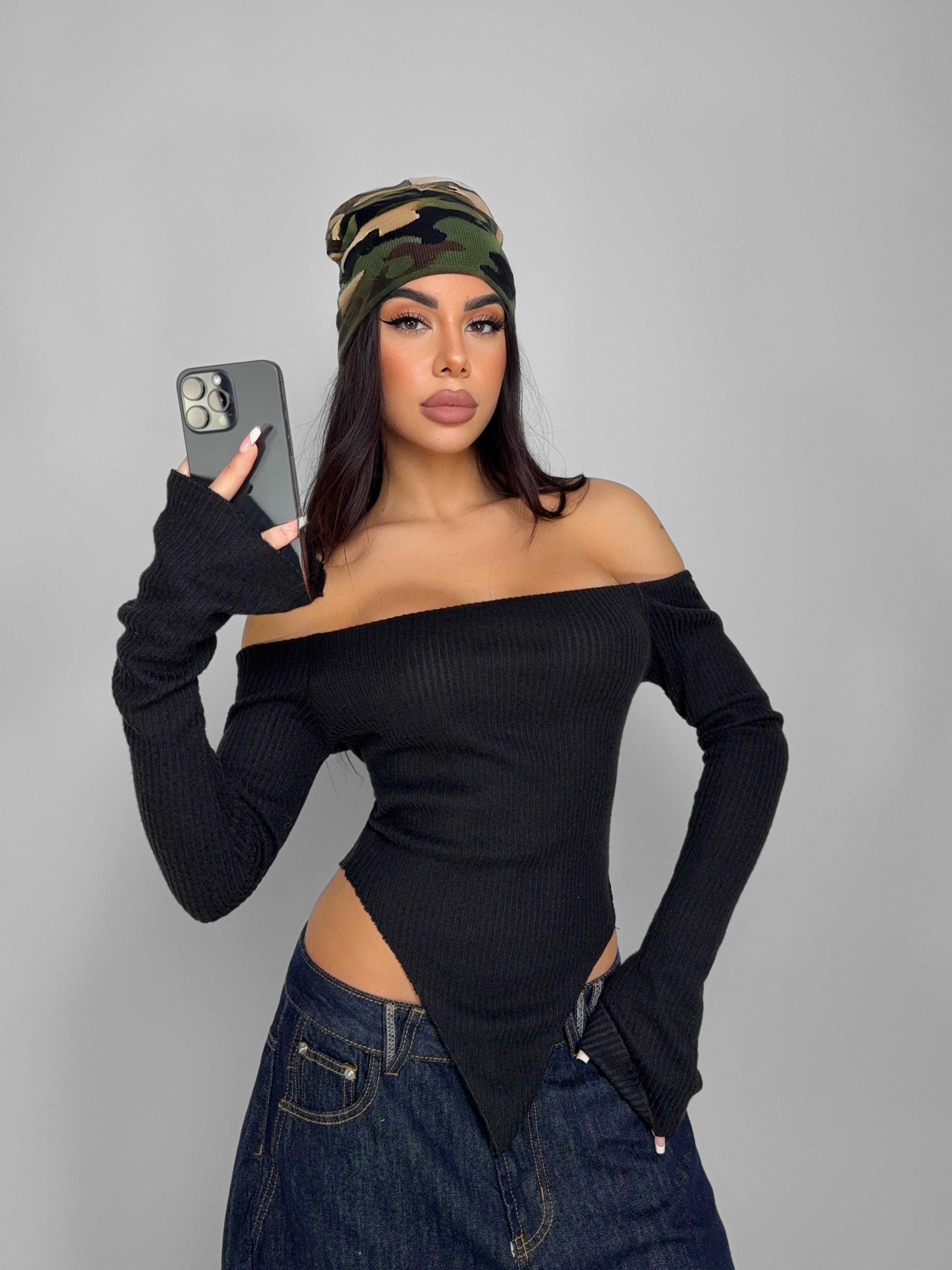 Maglione Shaping Mode-Black