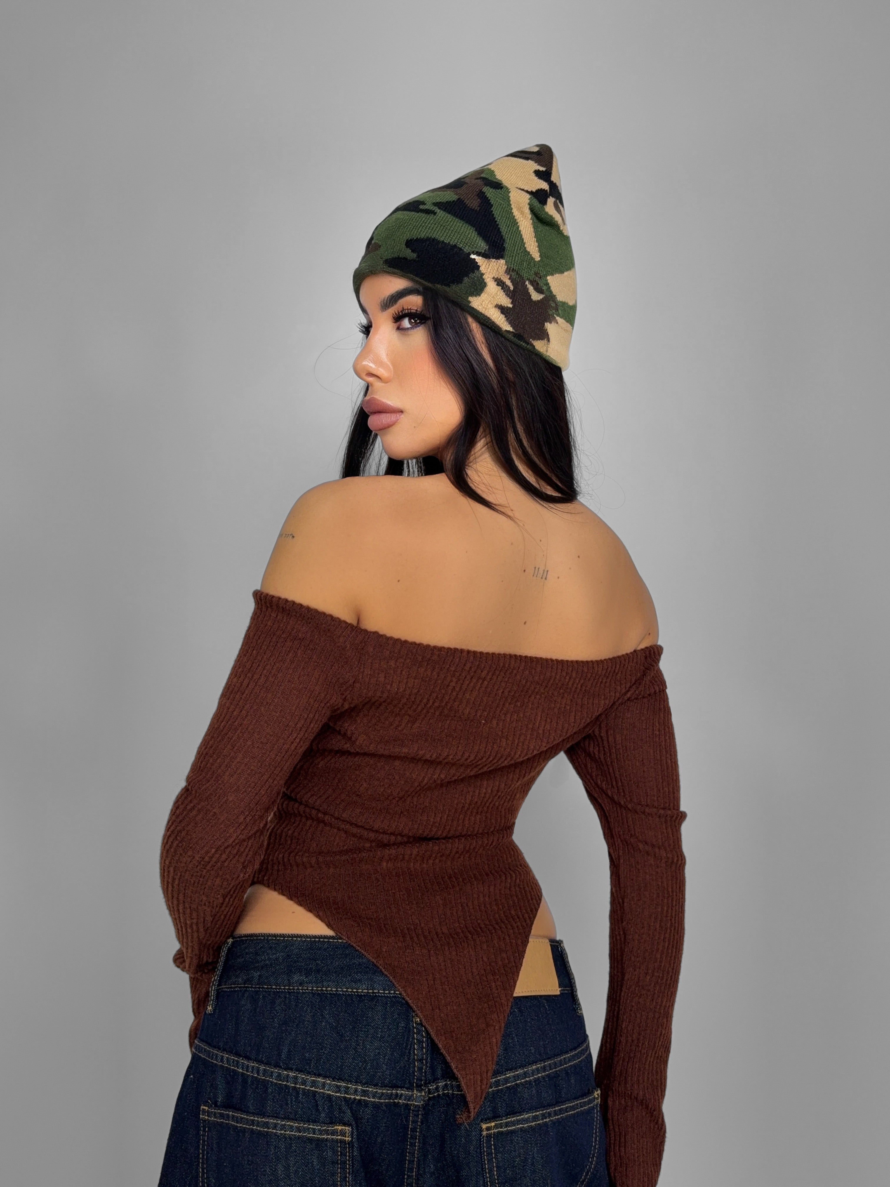 Maglione Shaping Mode-Brown