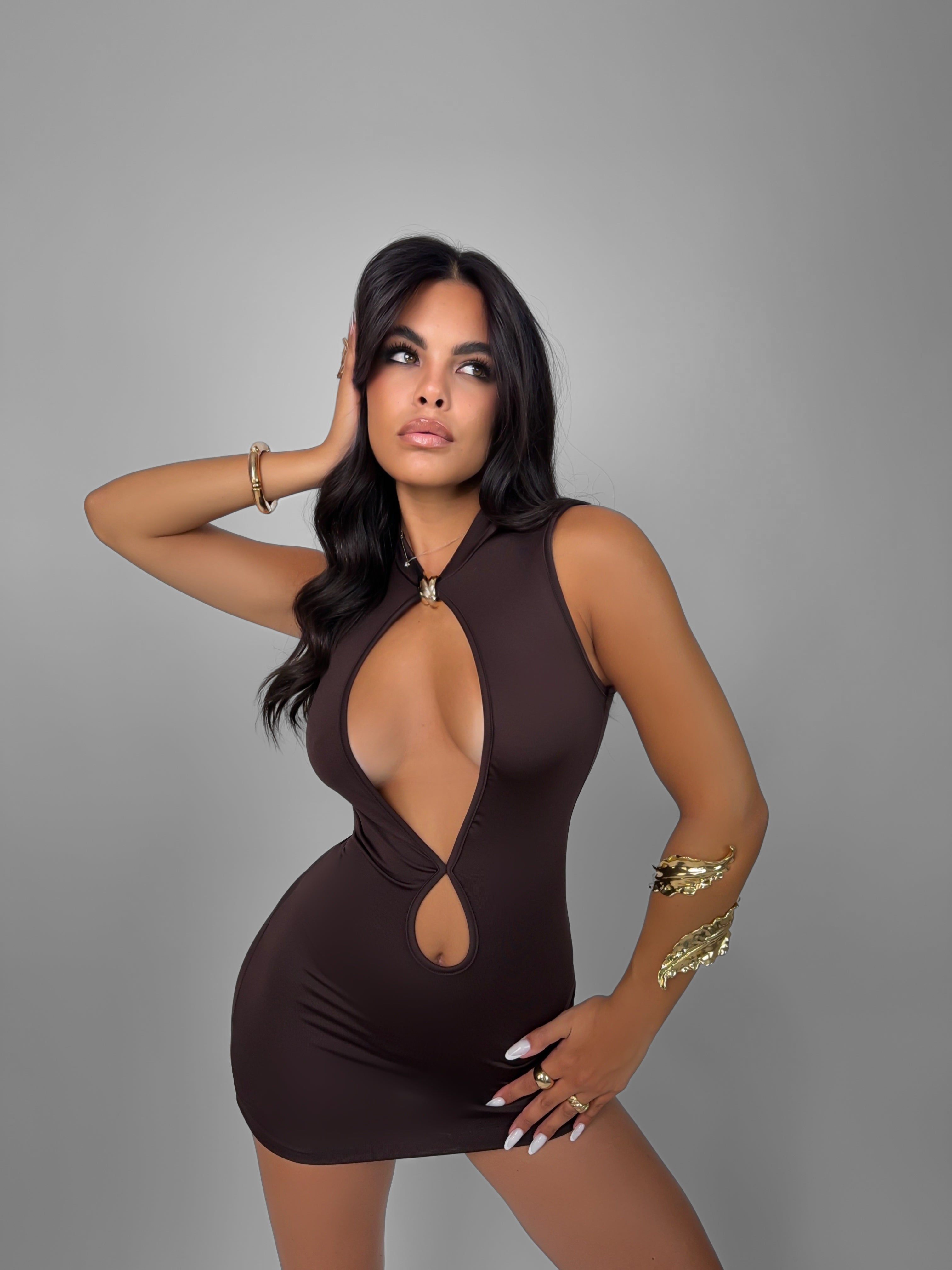 Abito Gold Blob - Brown