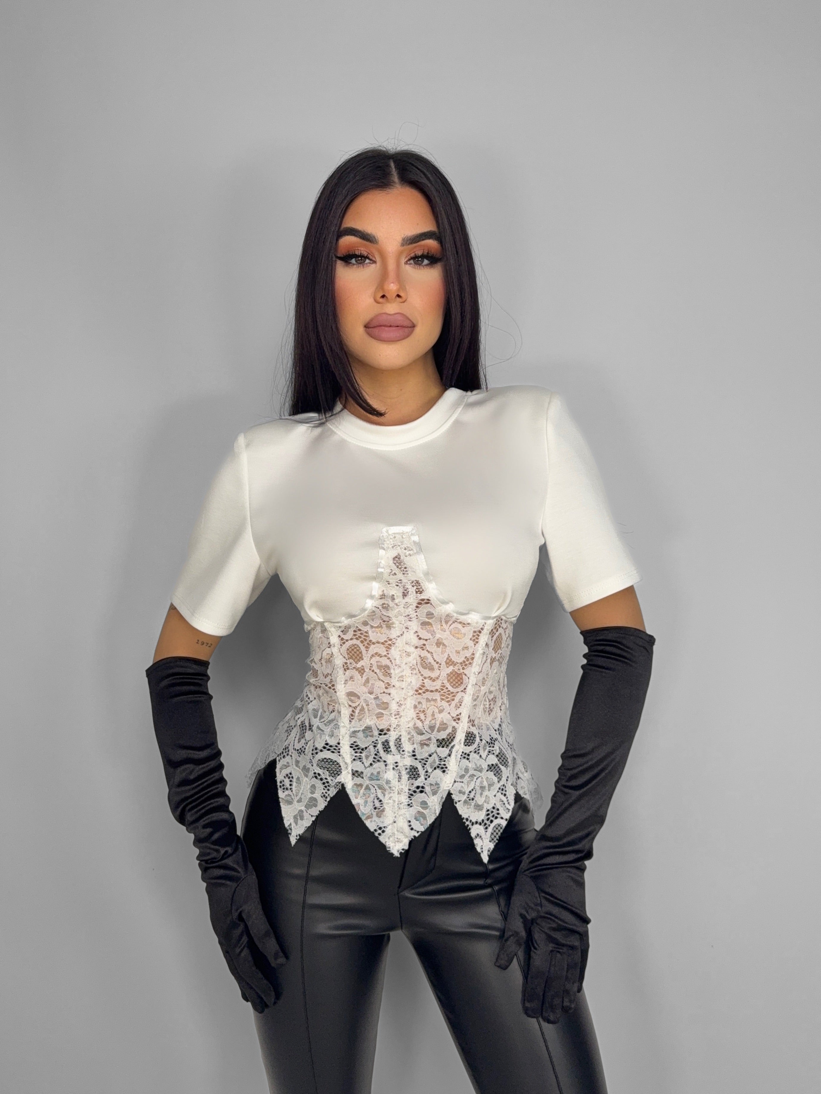 Maglia Heart Shape-White