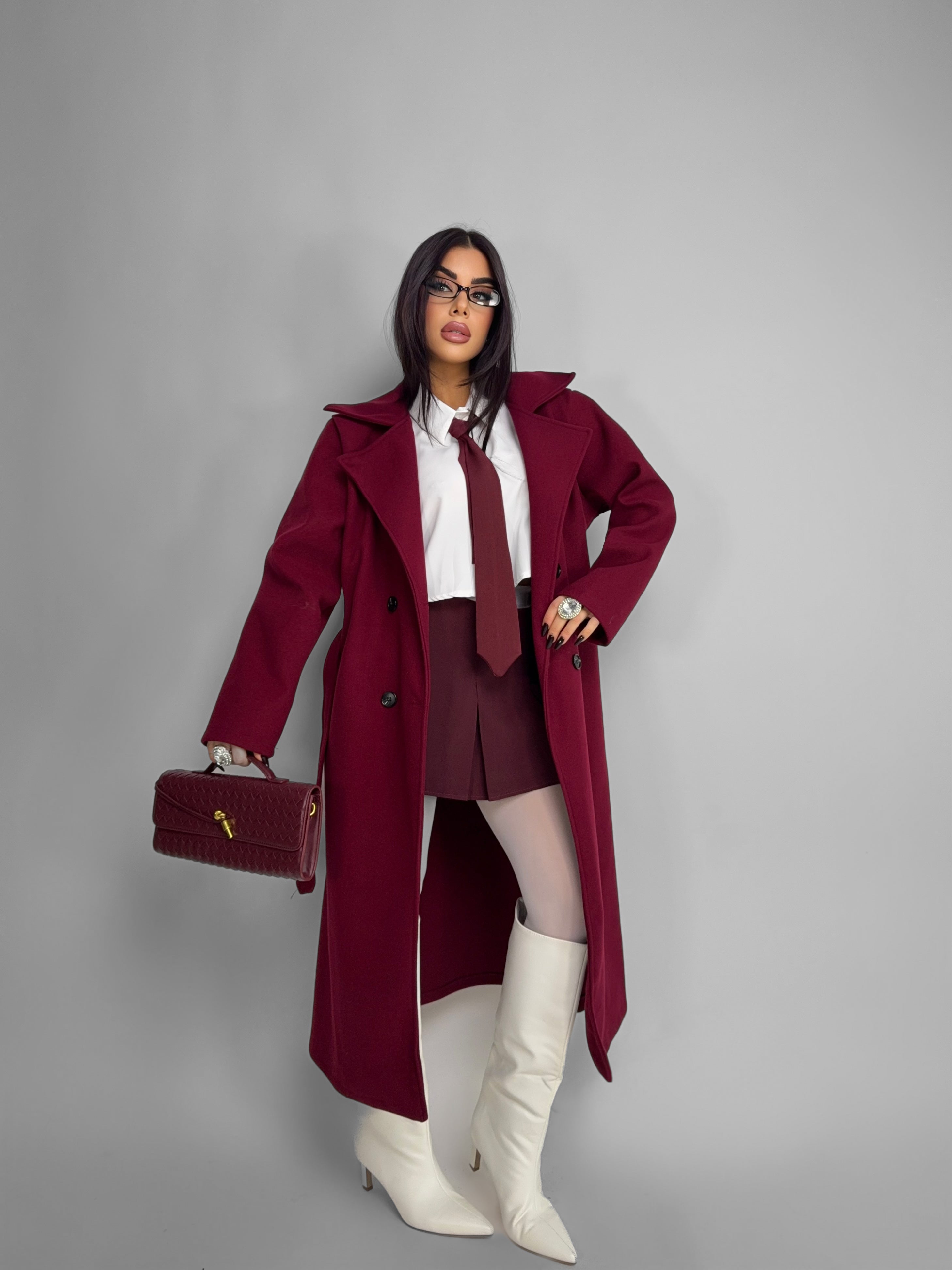 Coat Callie-Cherry red