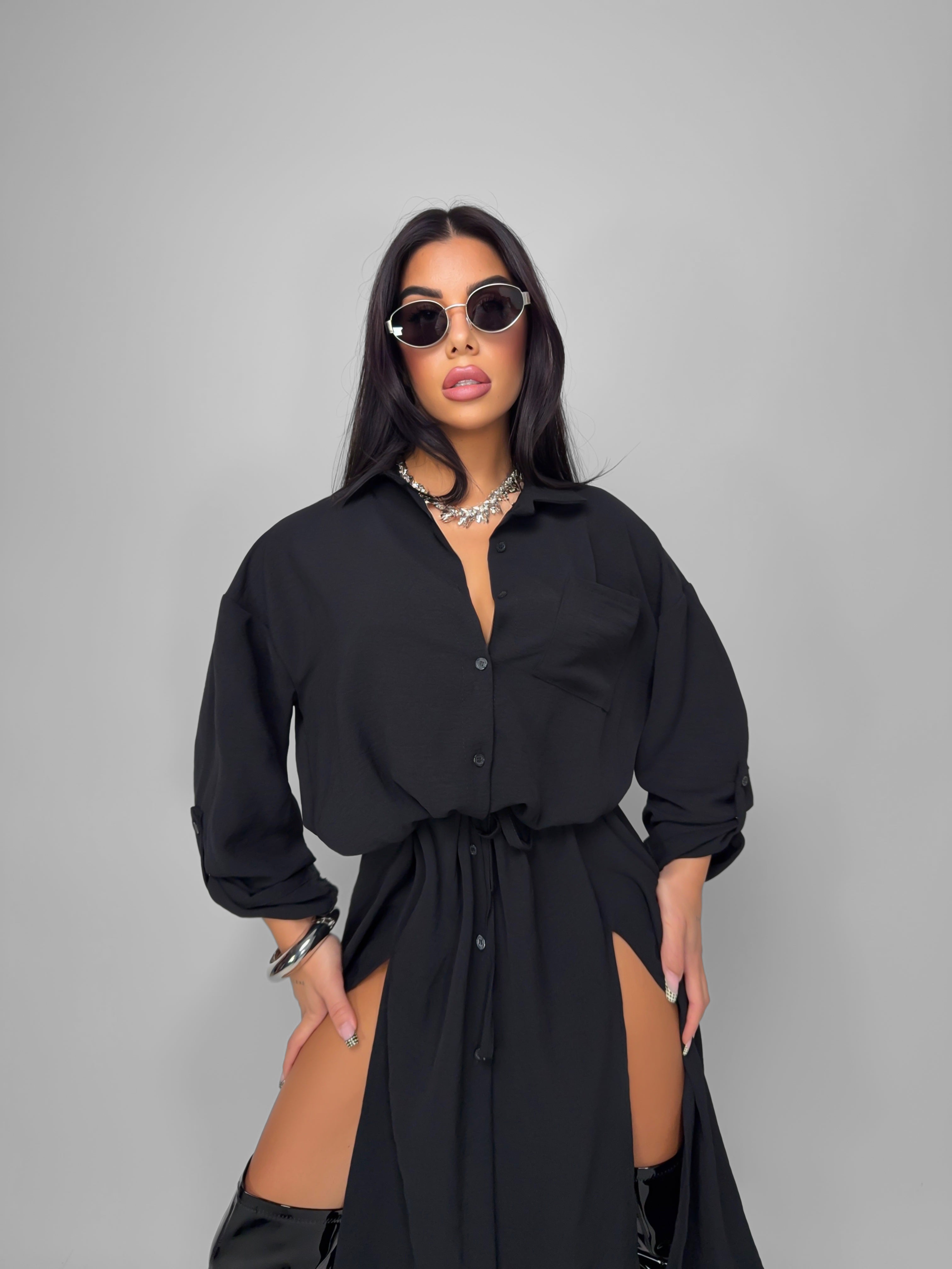 Abito Shirt Black Open