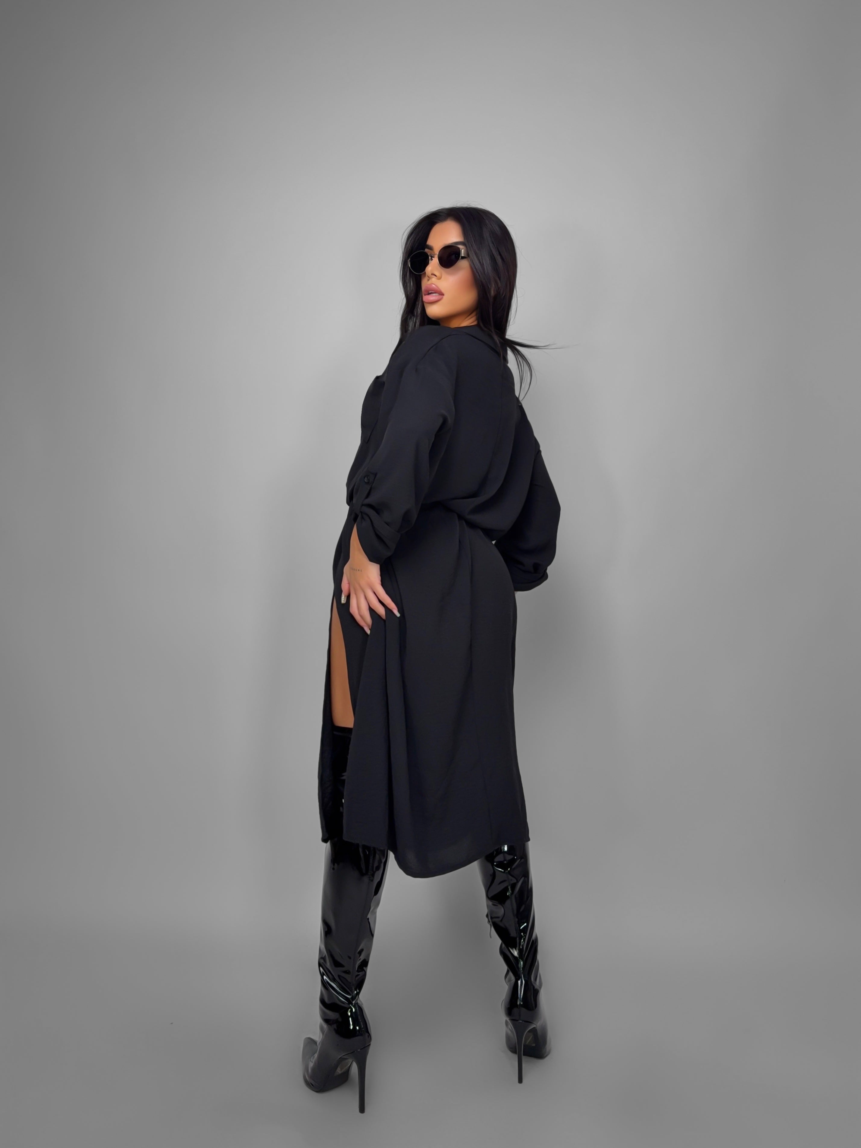 Abito Shirt Black Open