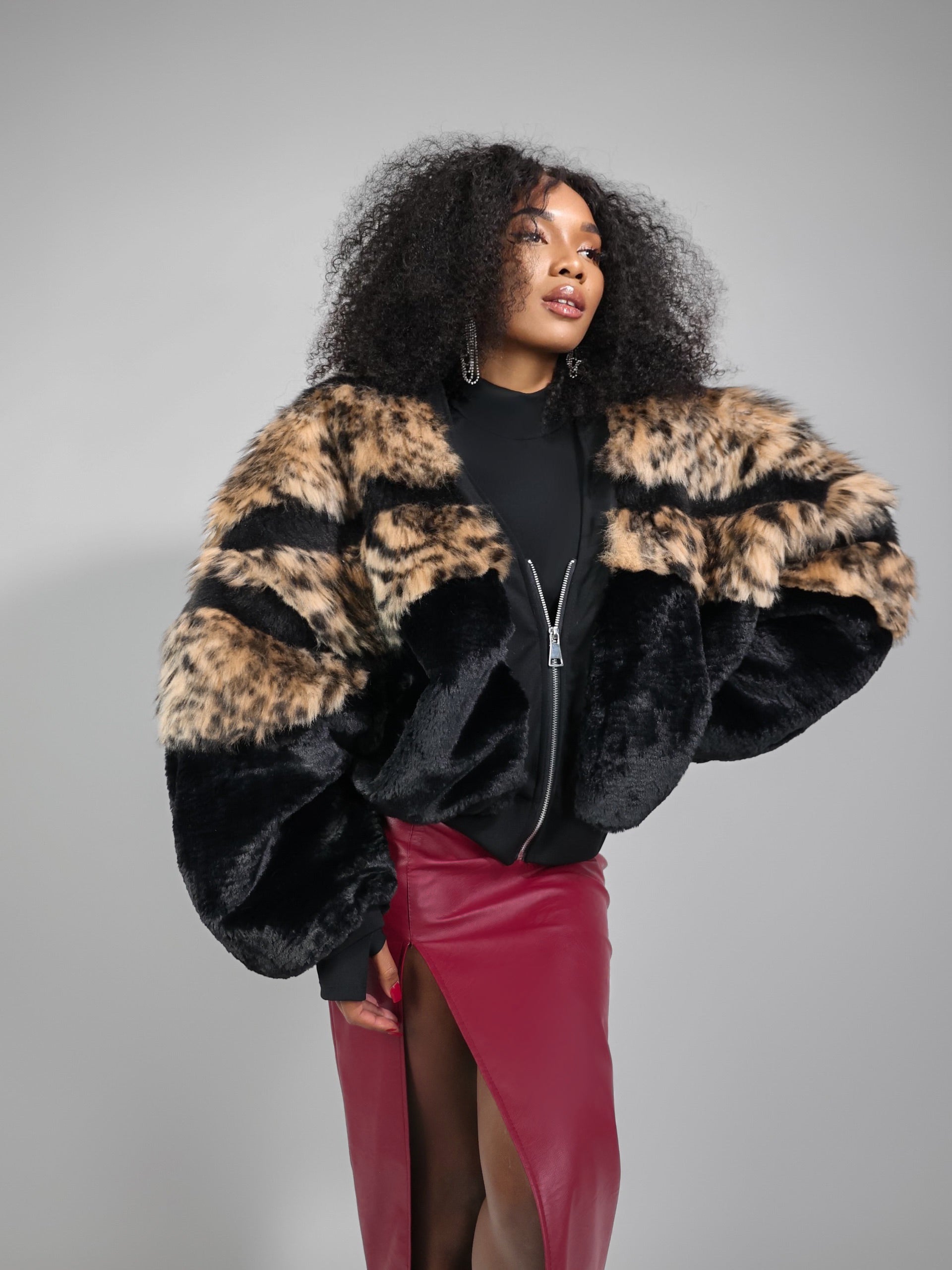 Pelliccia Bomber - Leopard