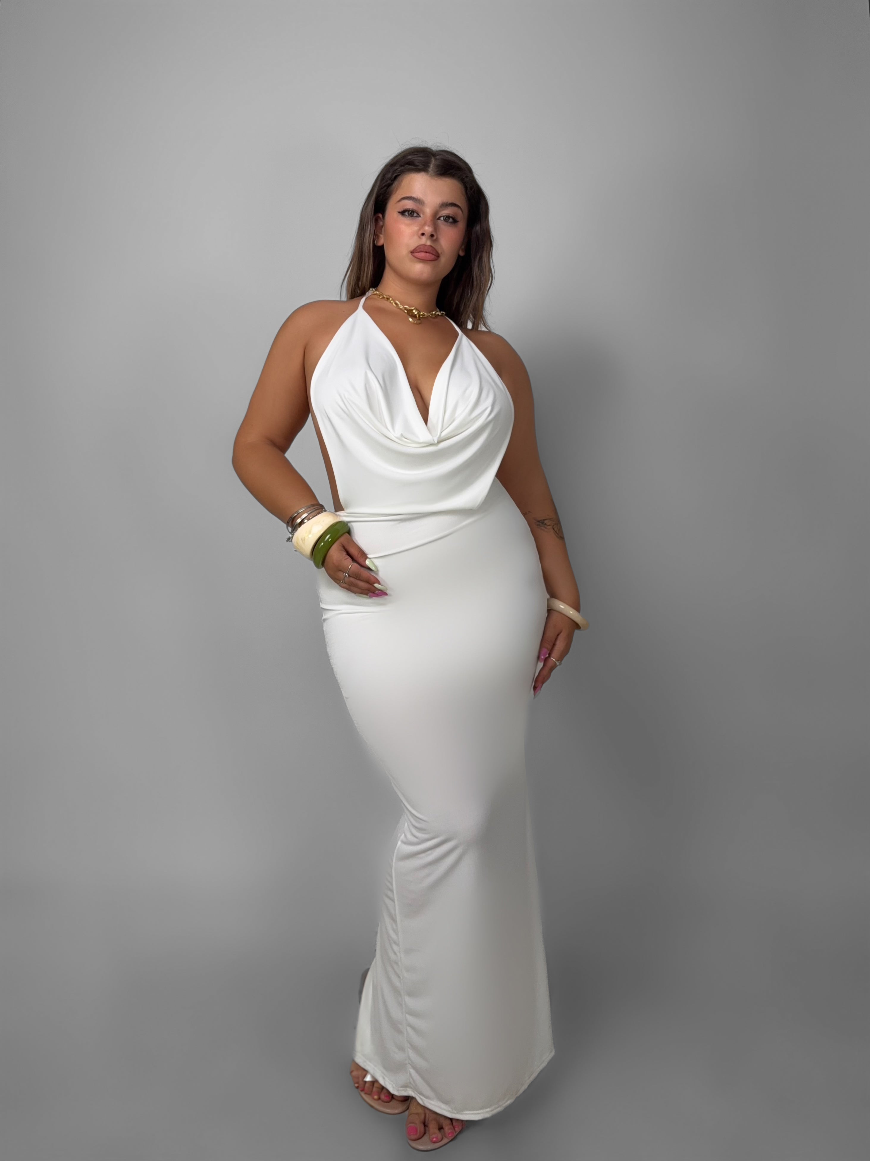 CURVY FIT - Abito Elettra - White