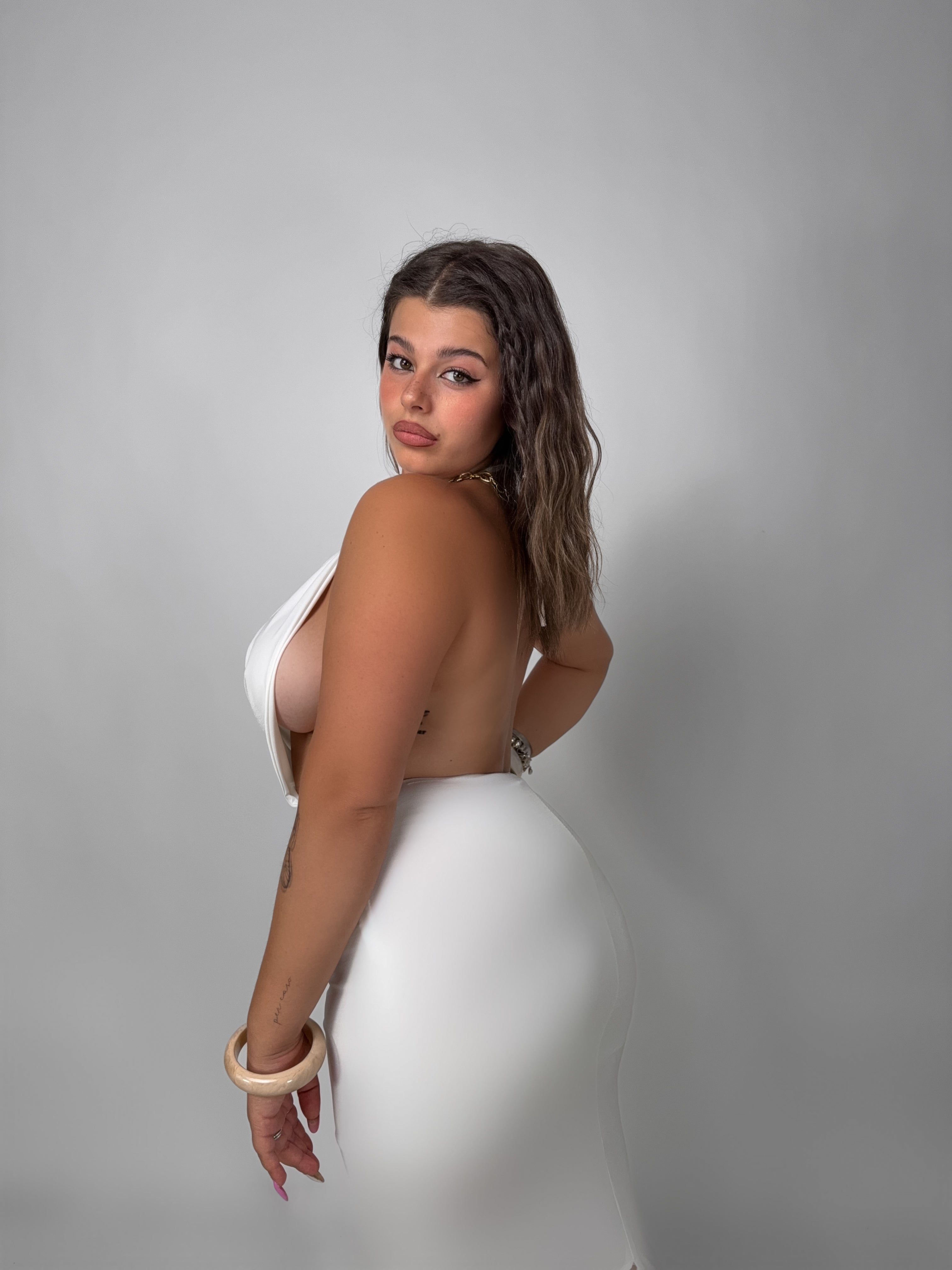 CURVY FIT - Abito Elettra - White