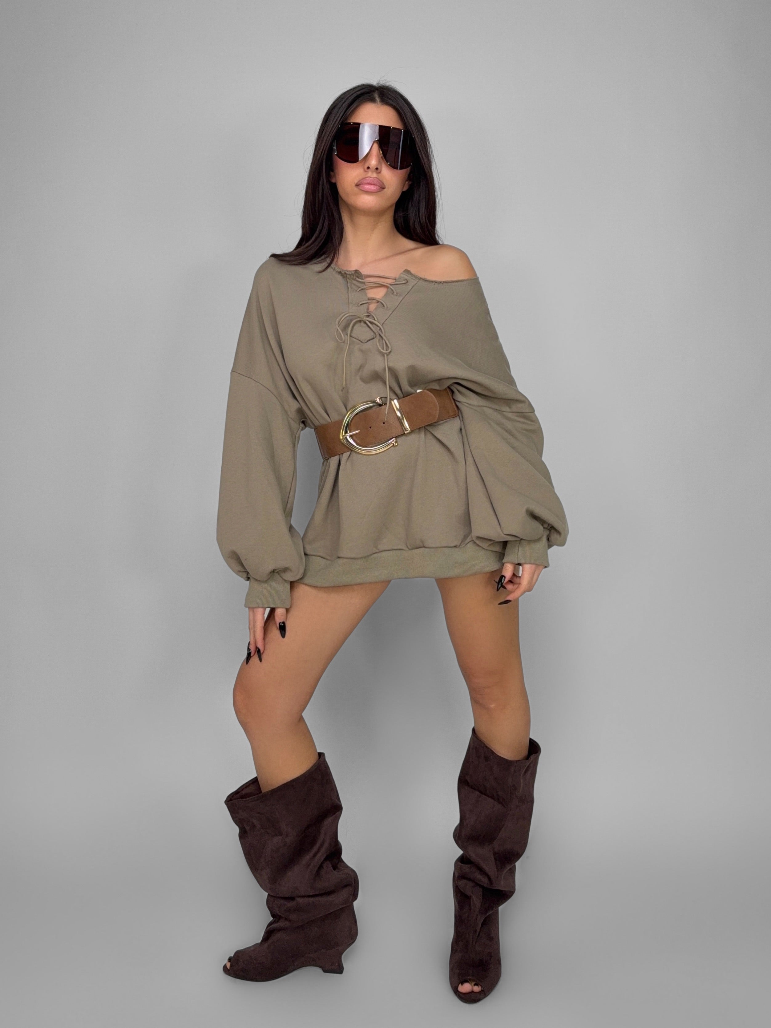 Total Look Fashionable Tortora