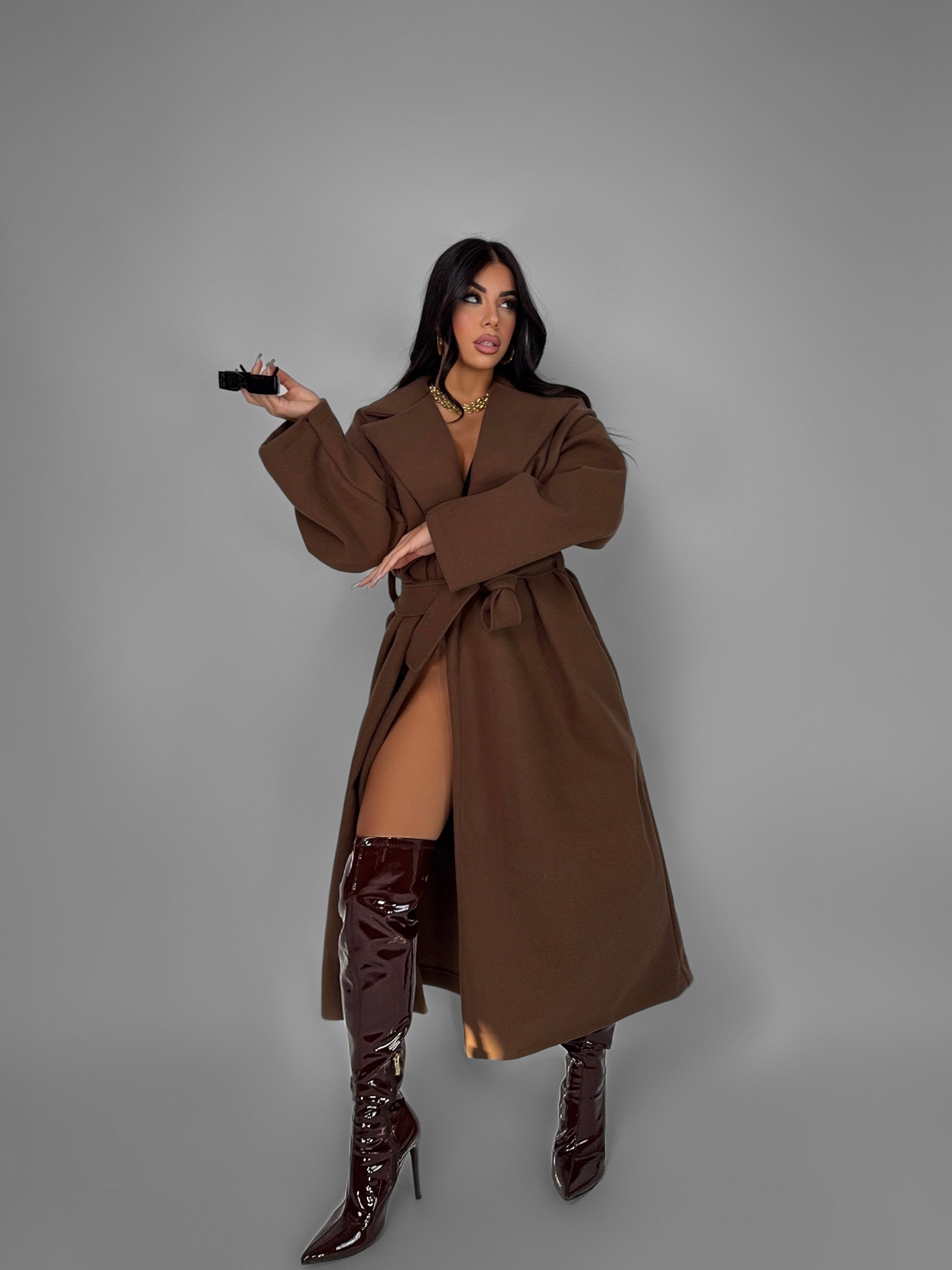 Cappotto Wrap - Brown