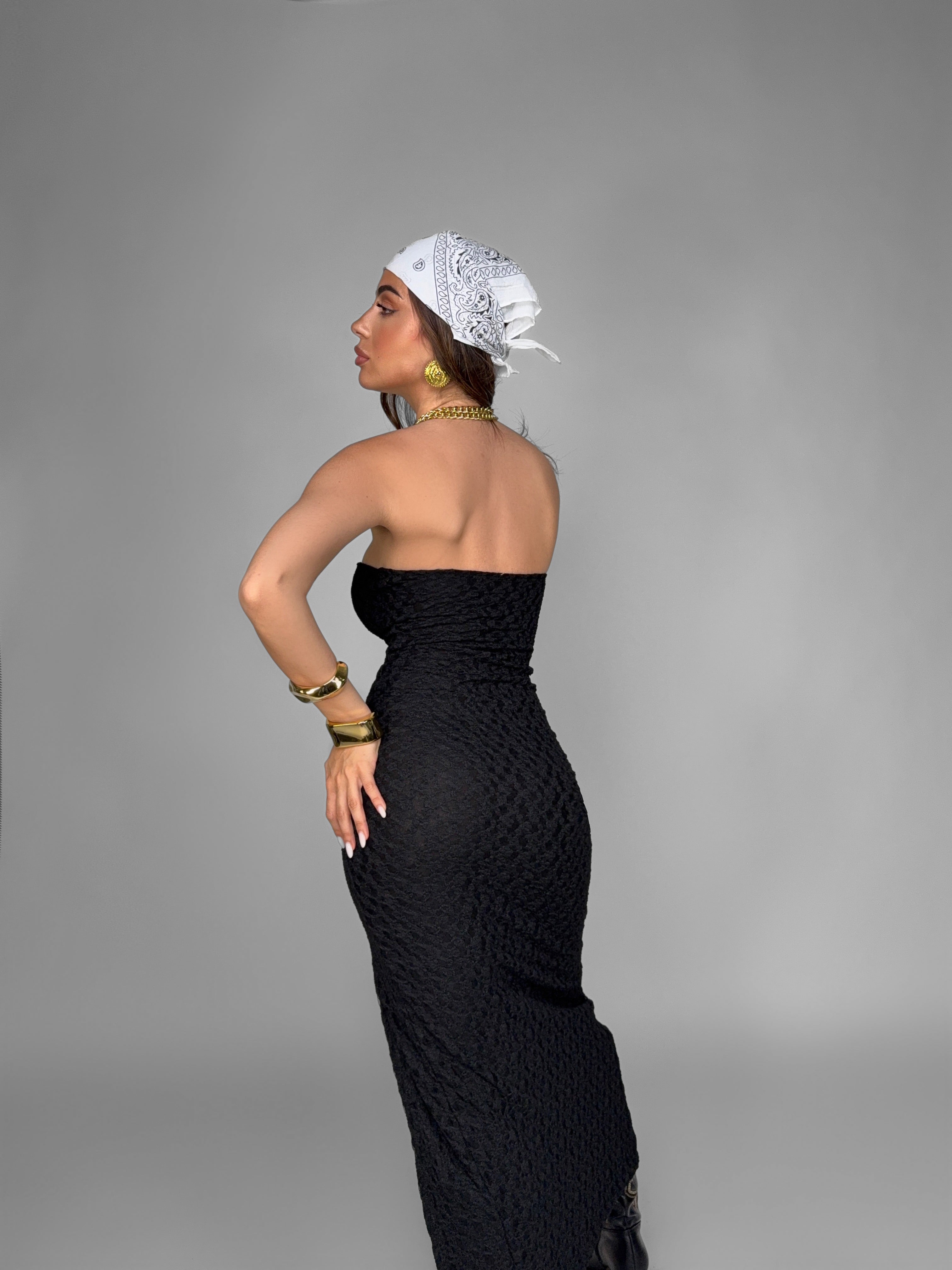 Abito Chantilly-Black