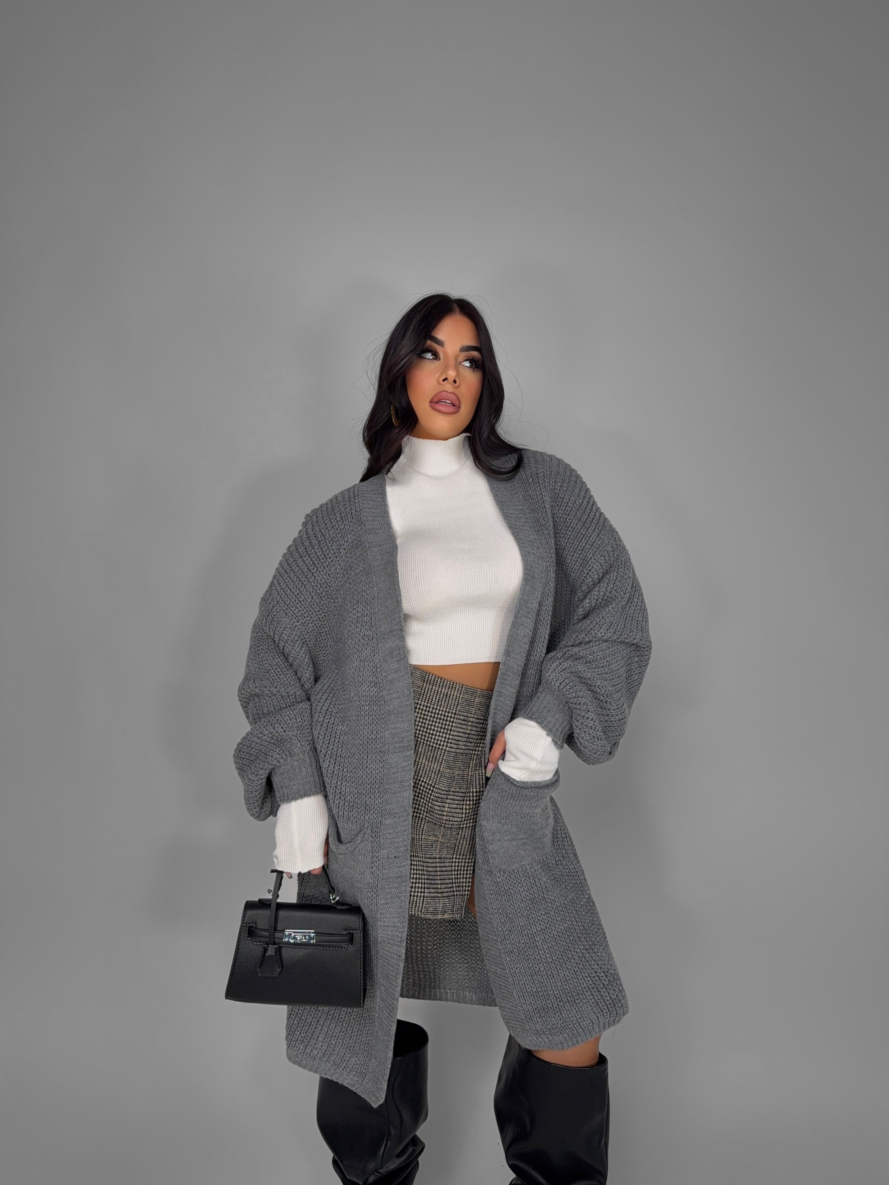 Maxi Cardigan Cable