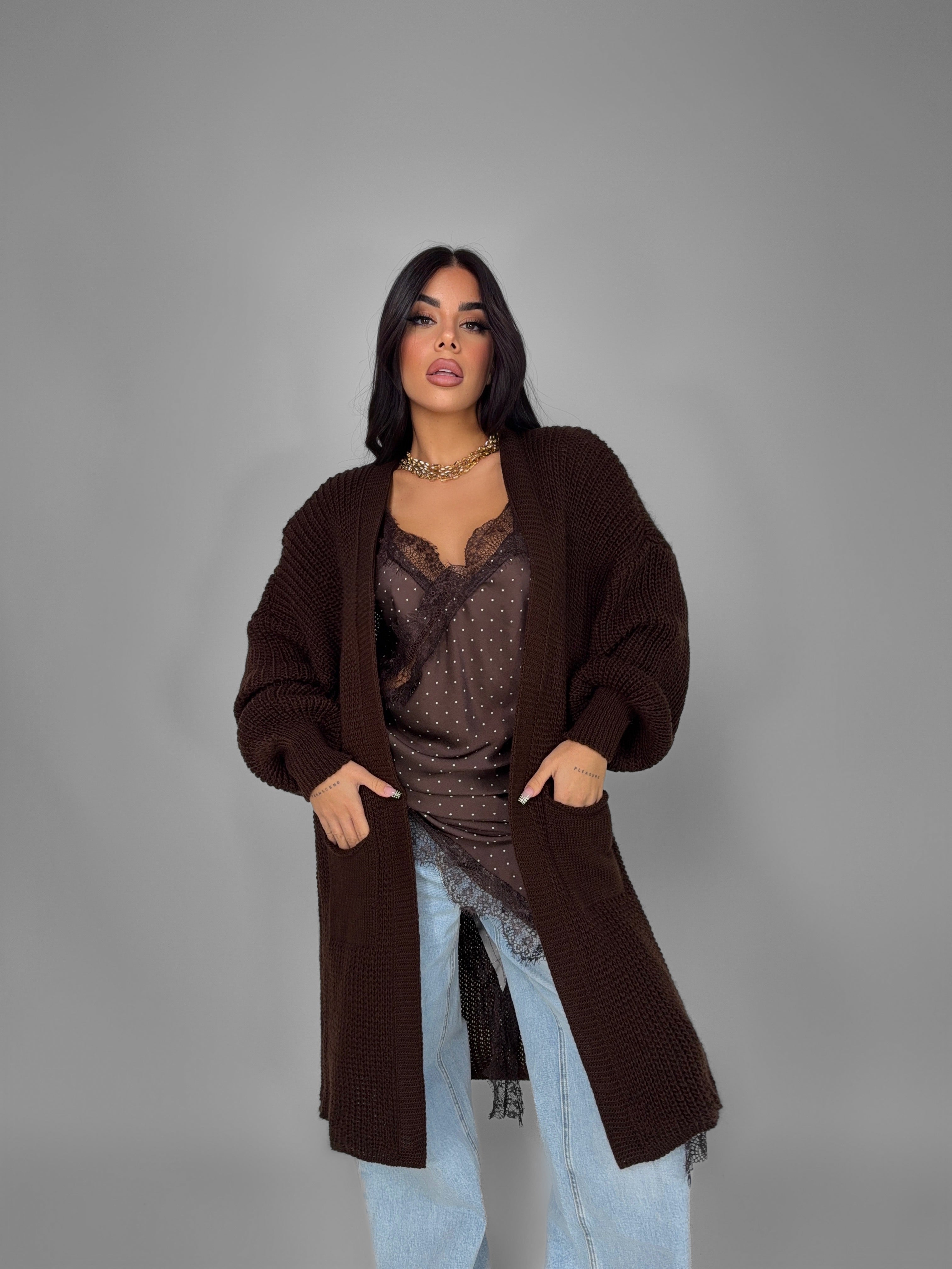 Maxi Cardigan Cable