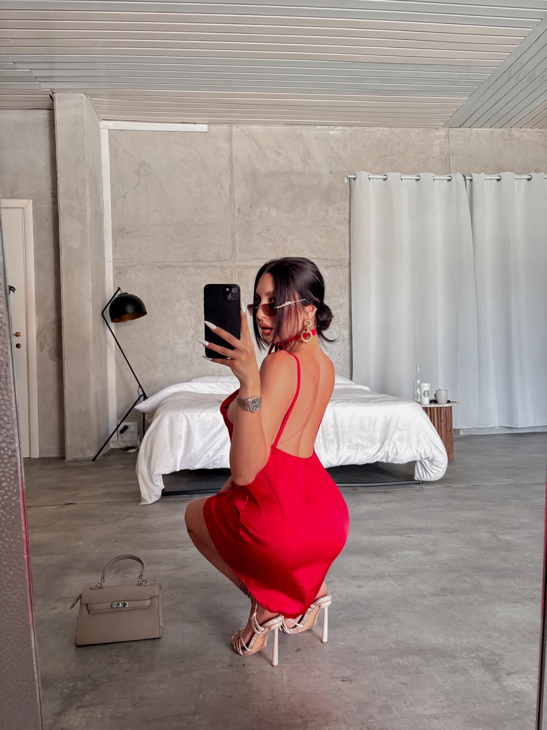 Abito Glossy - Red