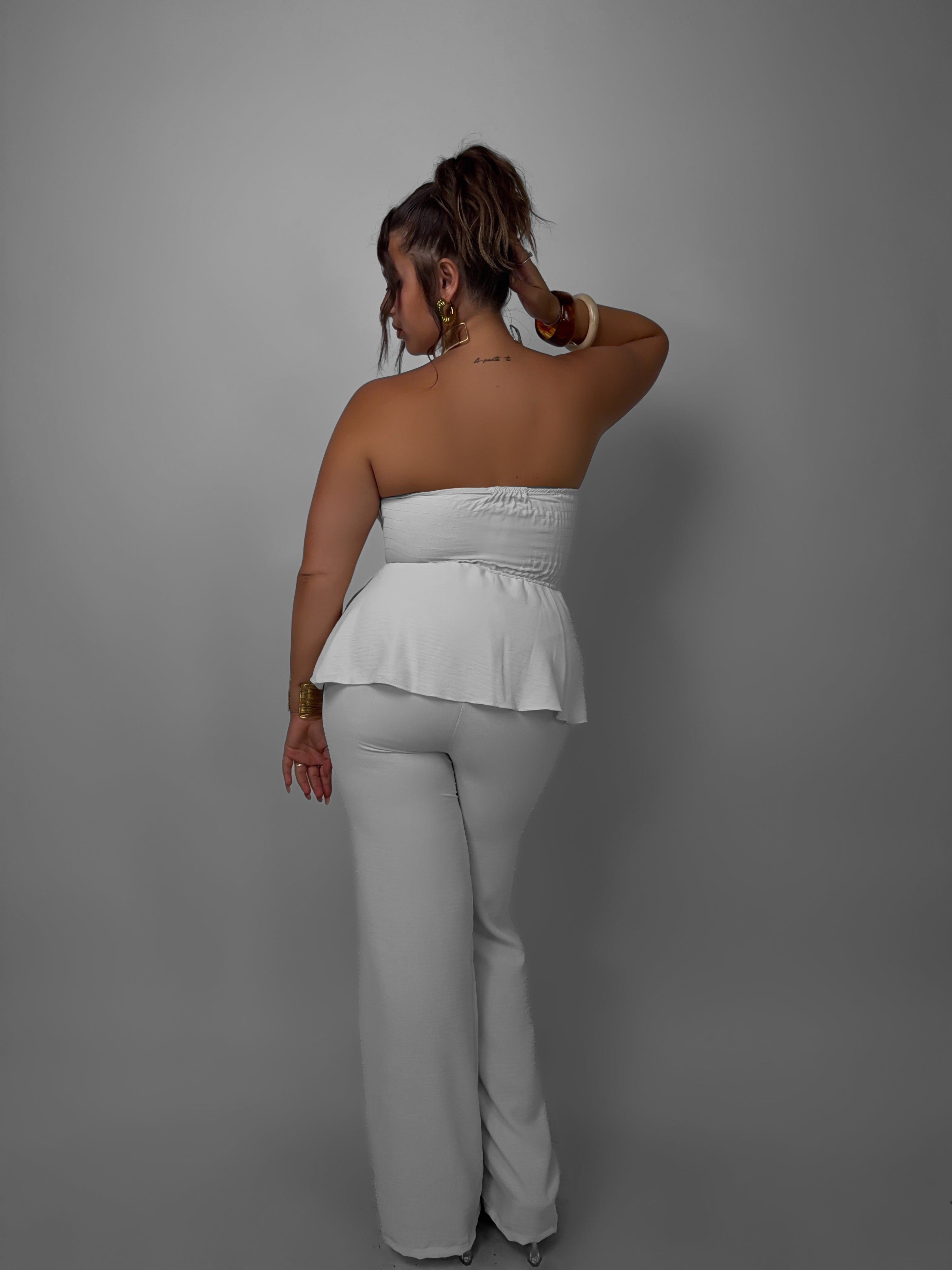 CURVY FIT - Tuta Virality - White