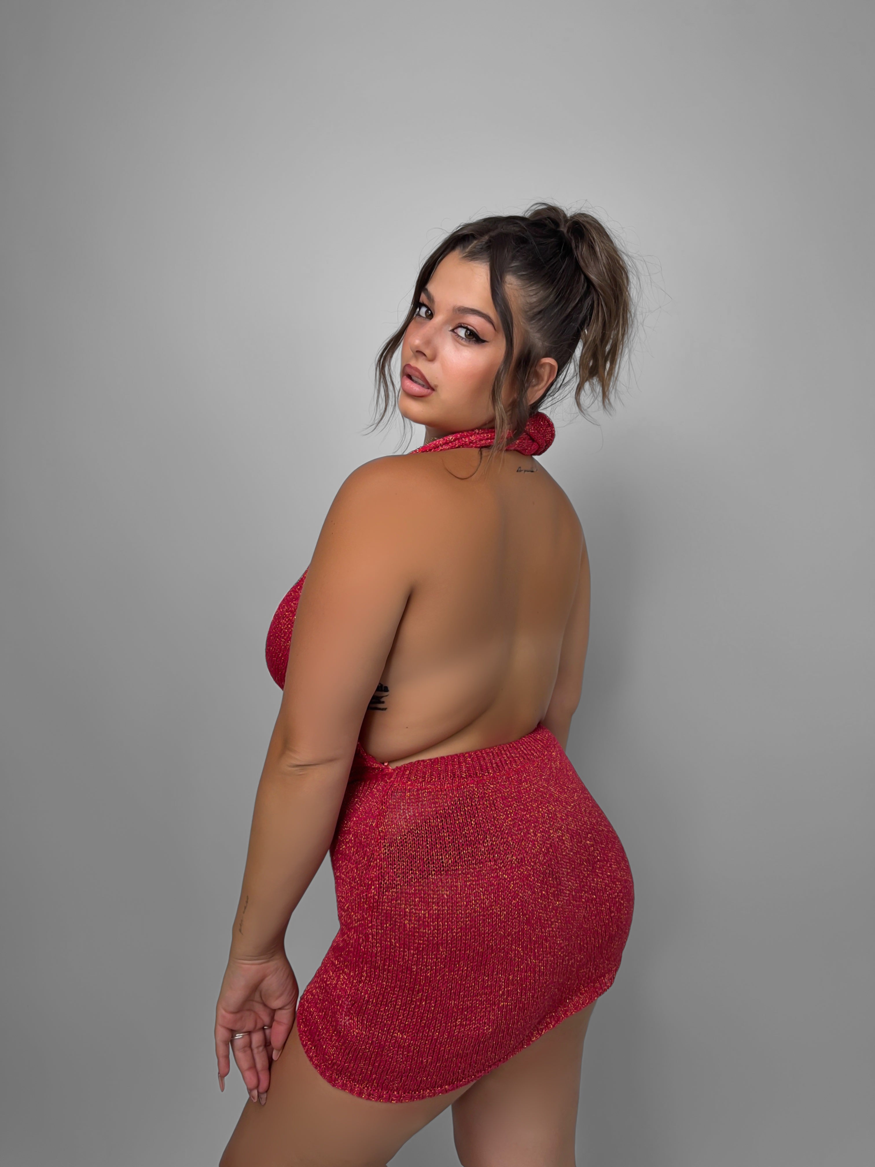 CURVY FIT - Abito Tear My Body - Red