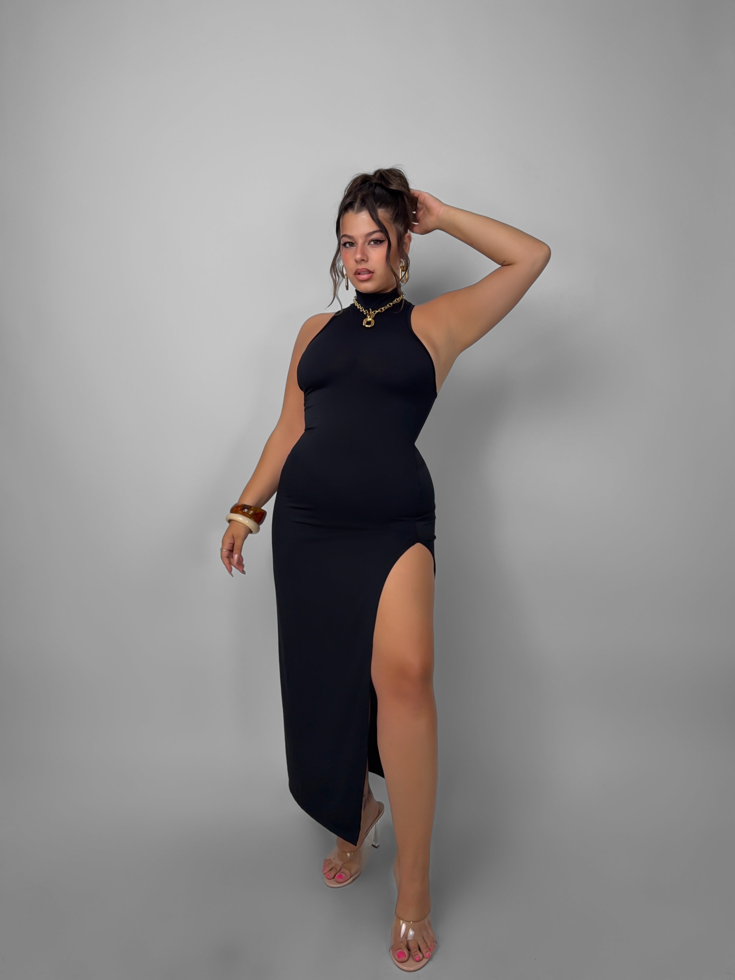 CURVY FIT - Abito Shapes - Black