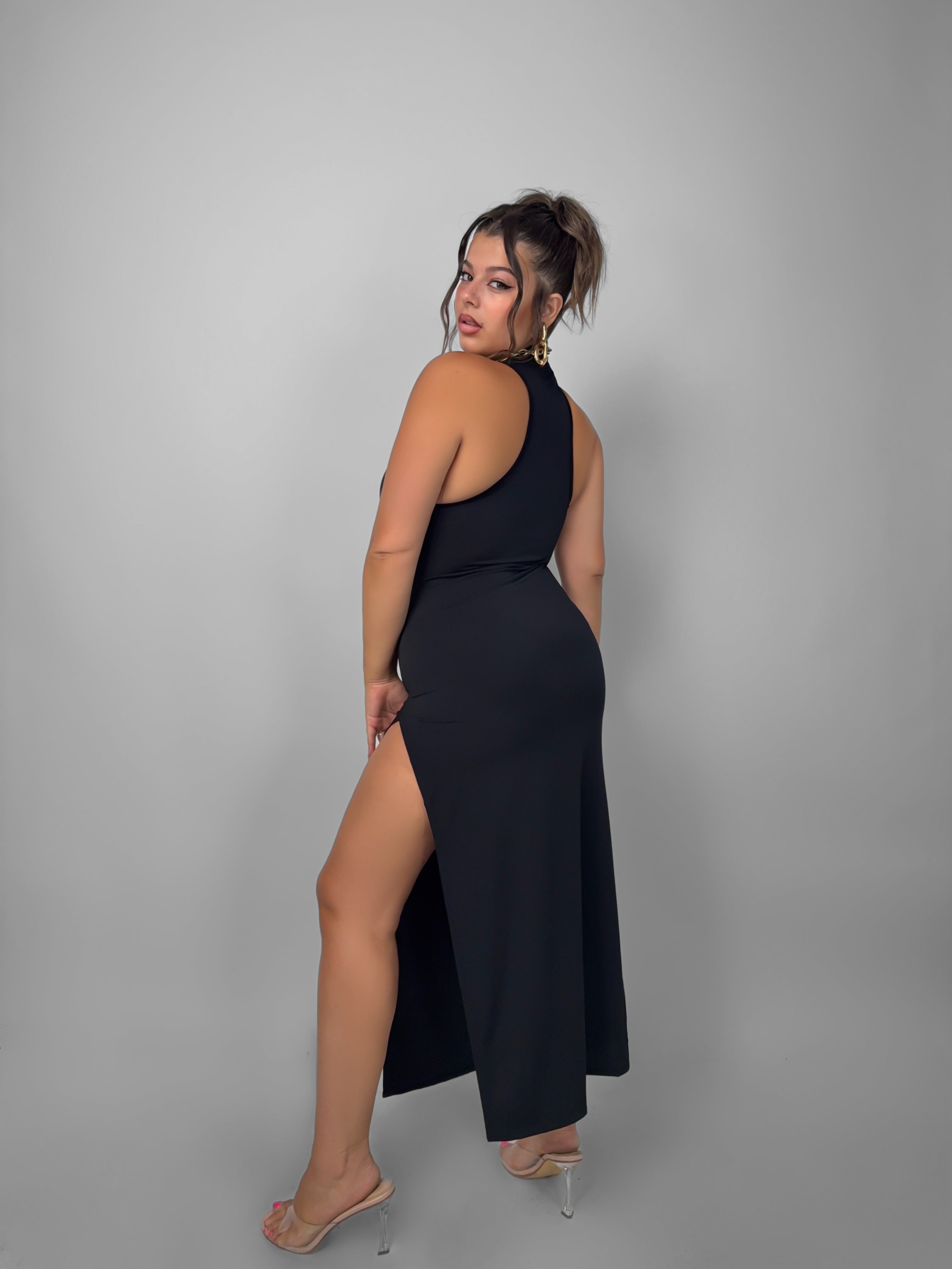 CURVY FIT - Abito Shapes - Black