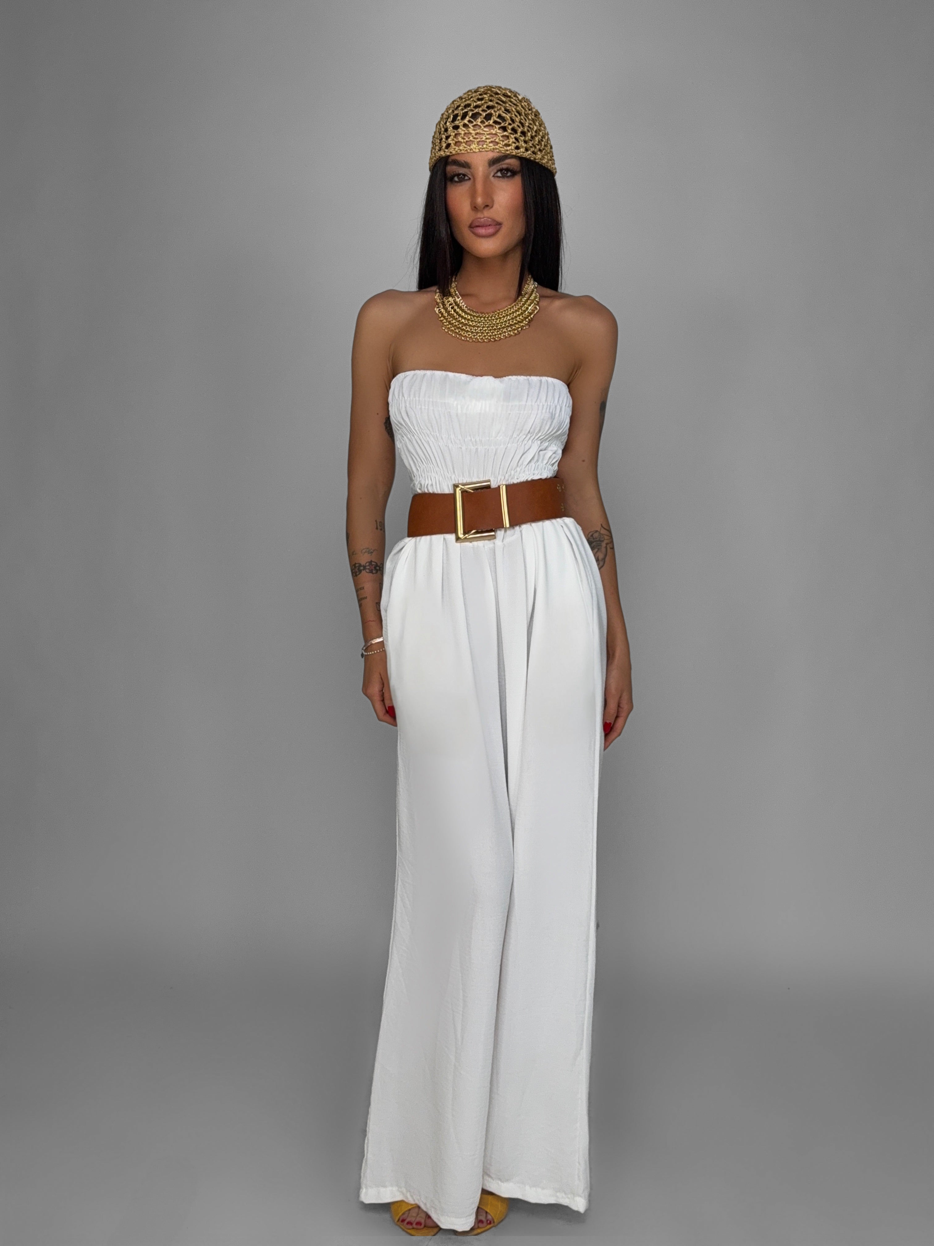 All-over White Coverall