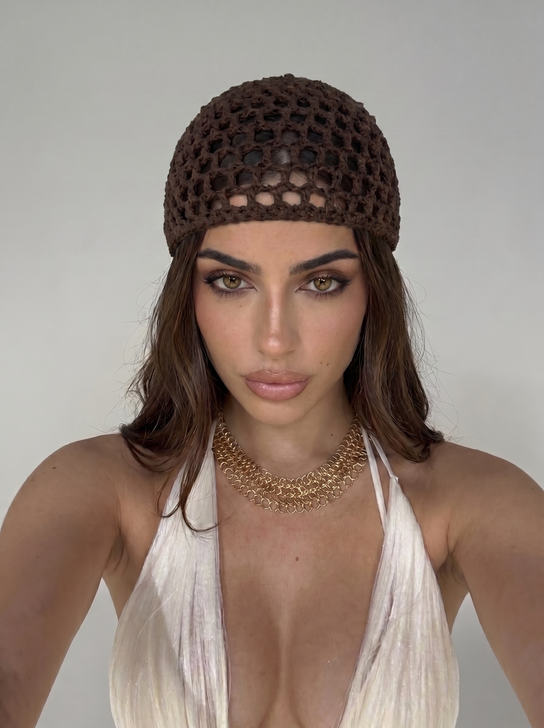 Crochet-Brown Hat