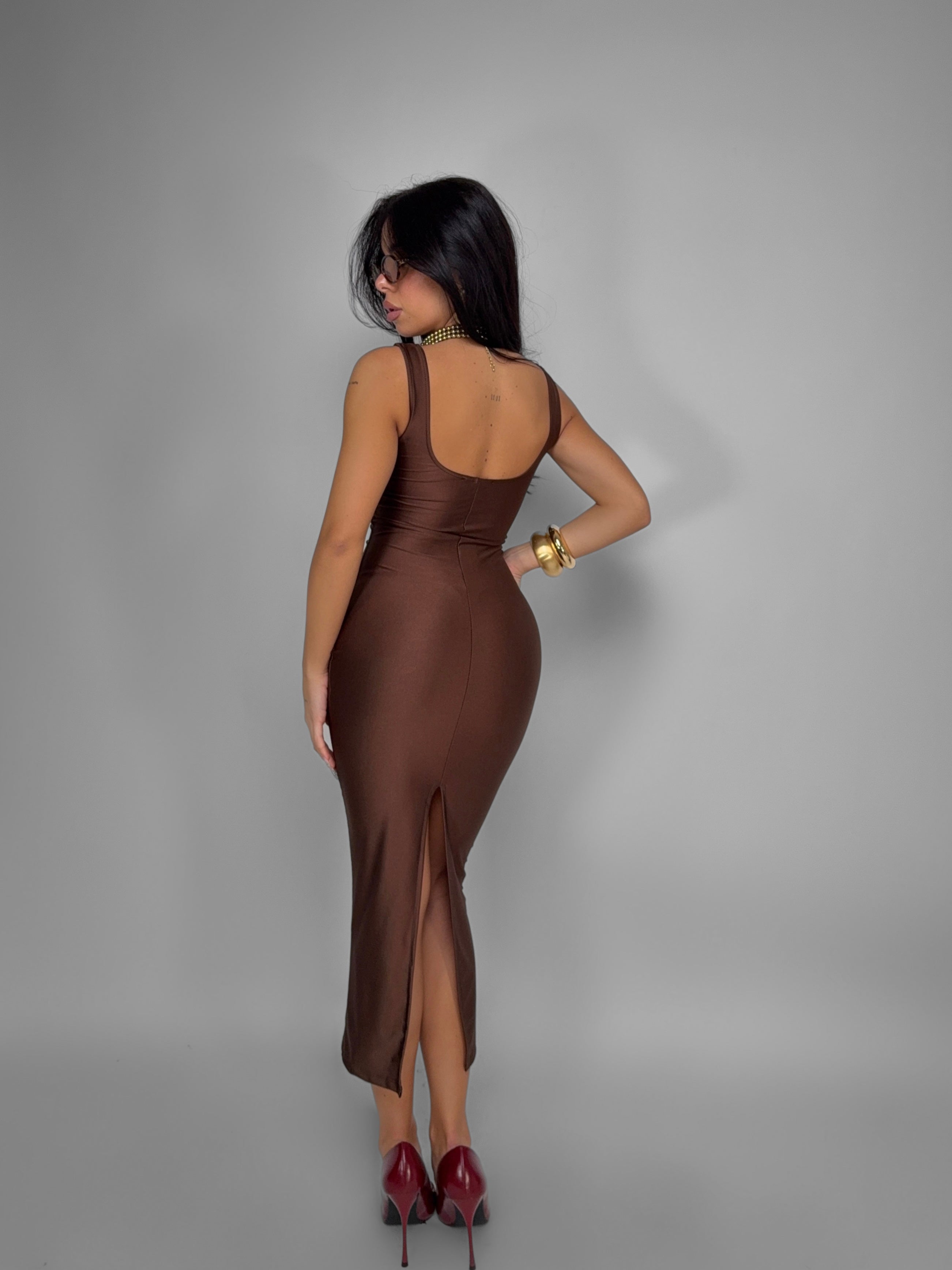 Abito Silhouette & Push Up - Brown