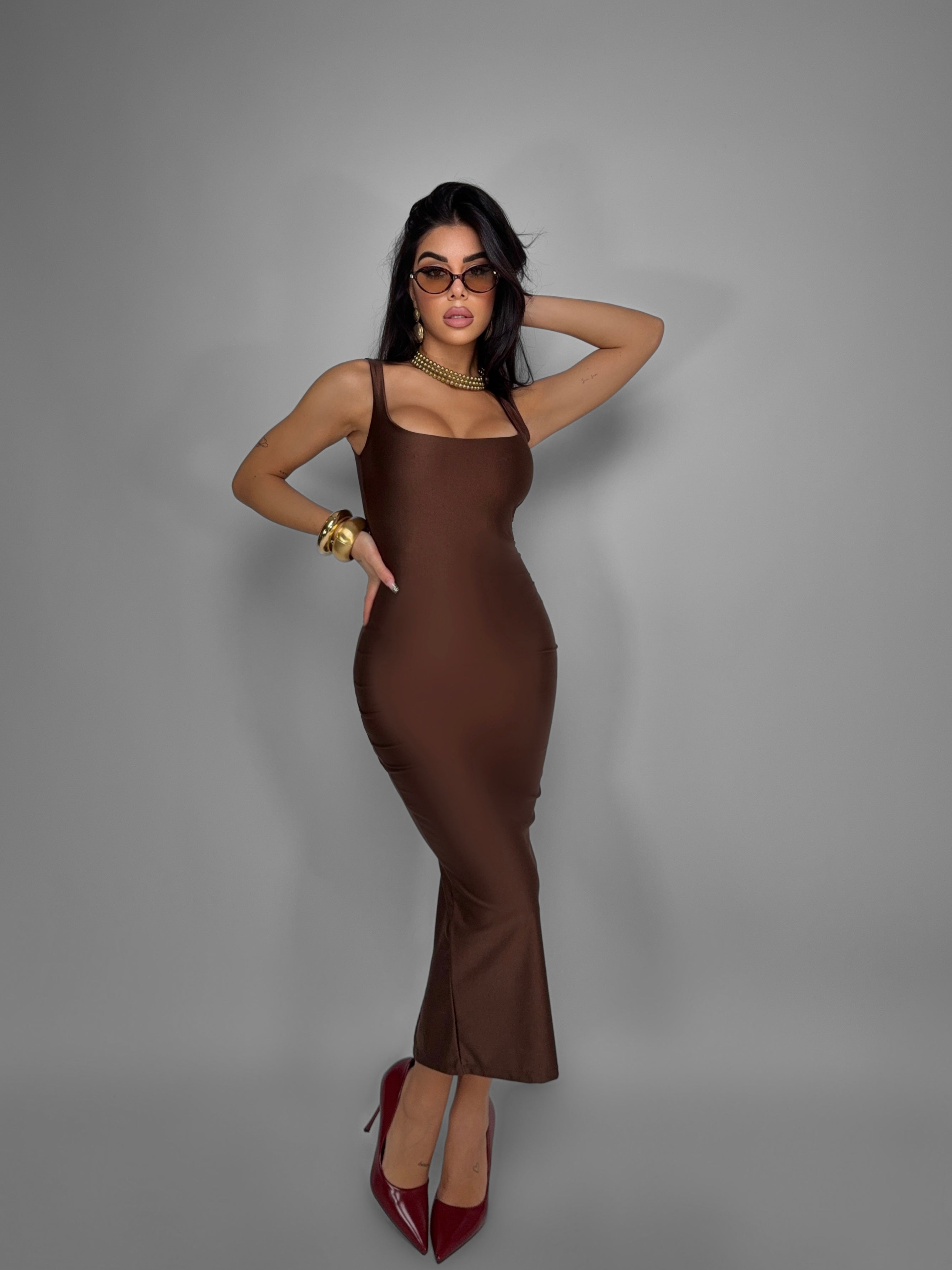Abito Silhouette & Push Up - Brown