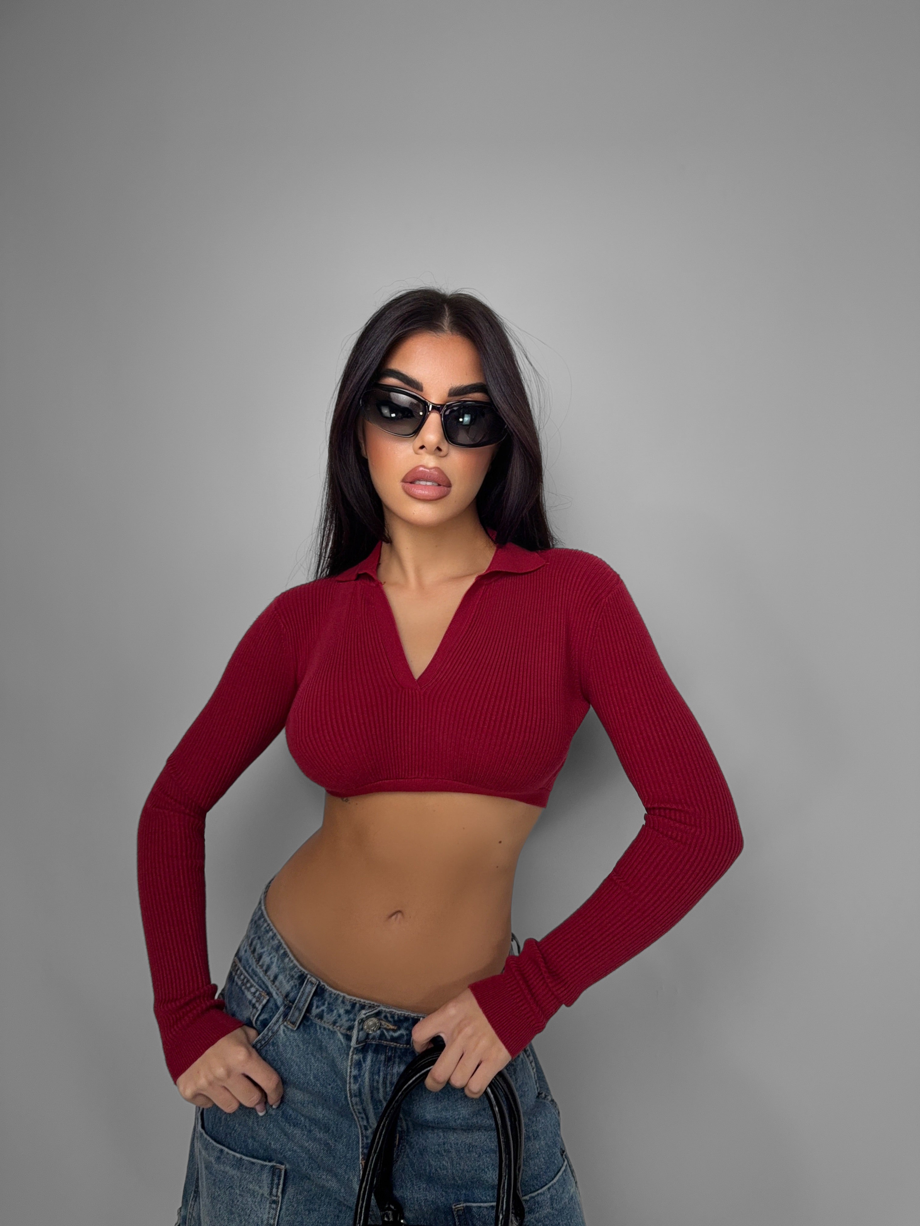 Maglione Crop Slim