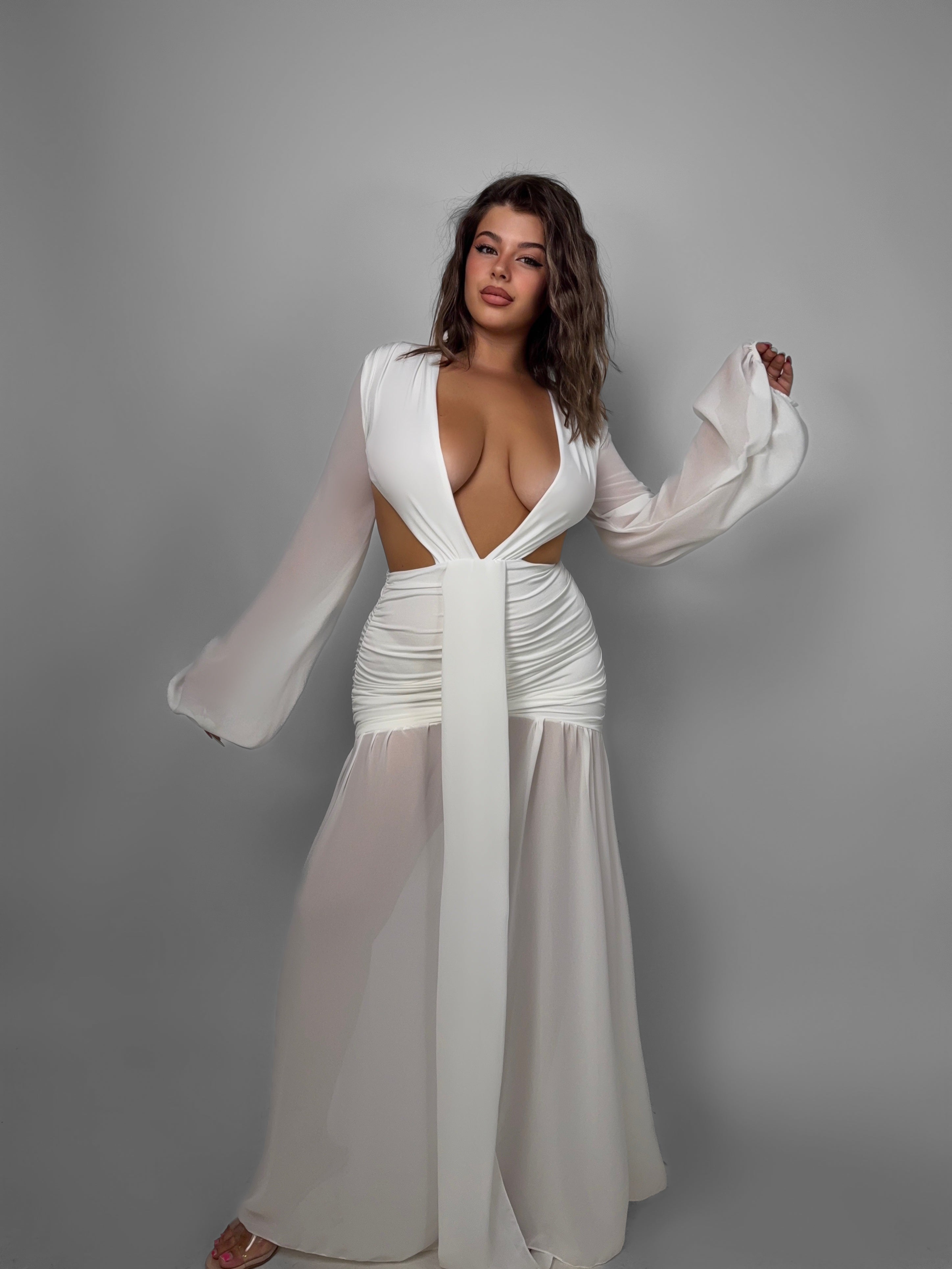 CURVY FIT - Abito Dafne - White