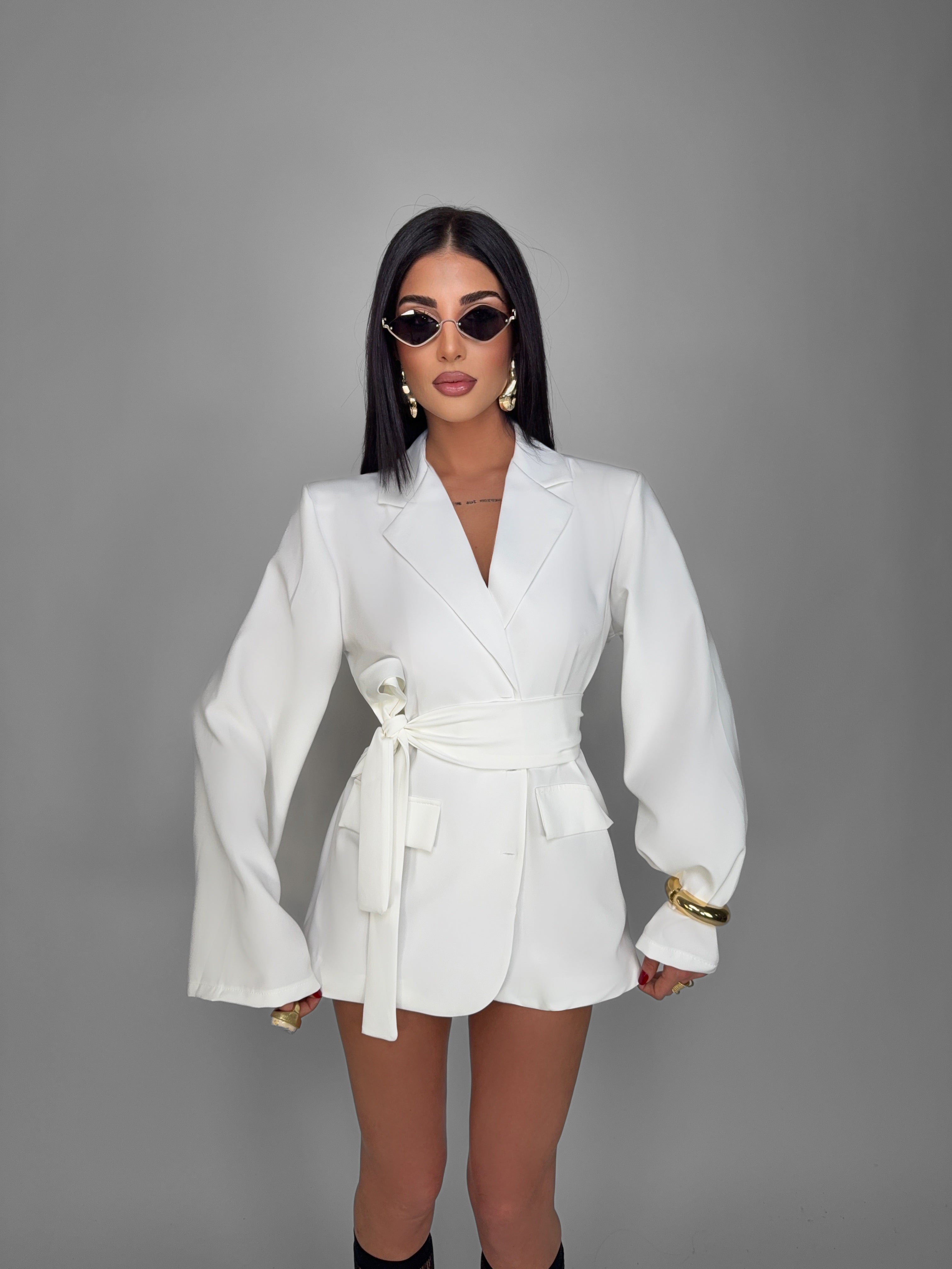 Abito/Giacca Wrap-White