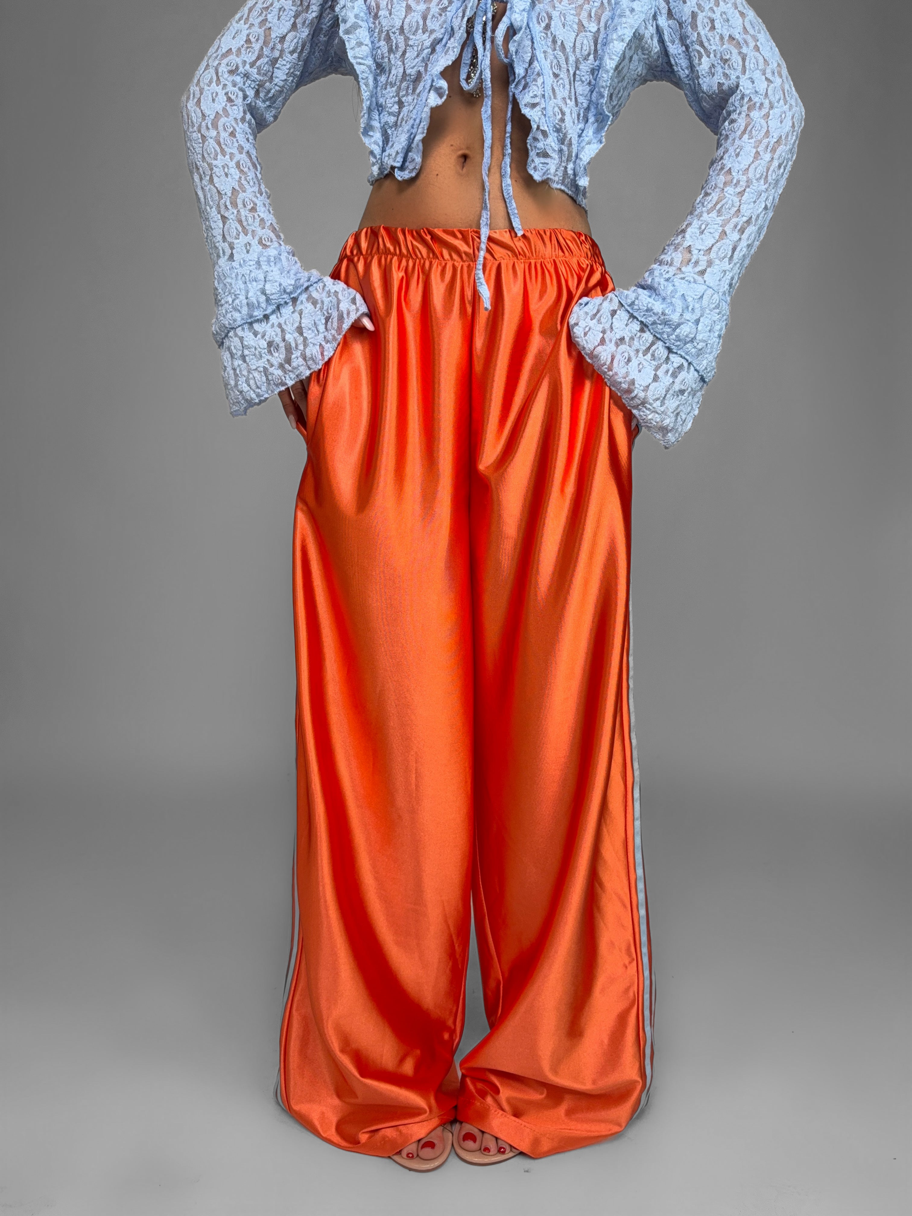 Pantalone Shiny Side-Orange