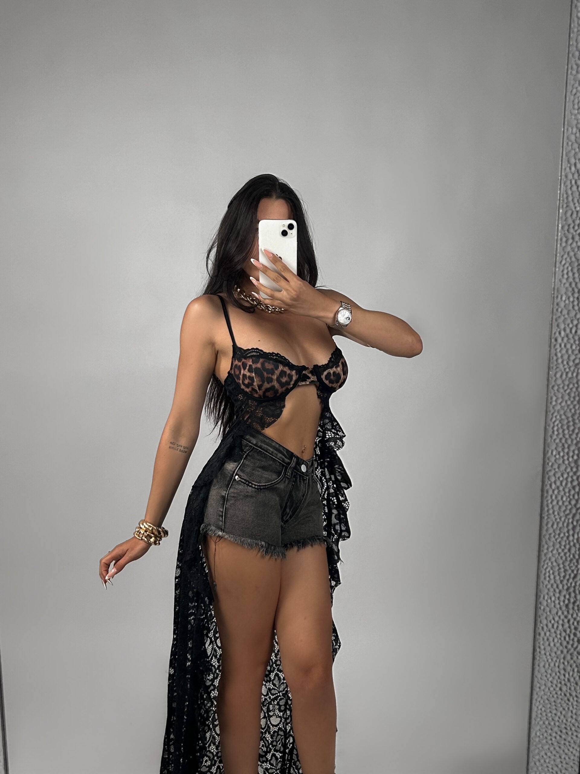 Abito Leopard Lace