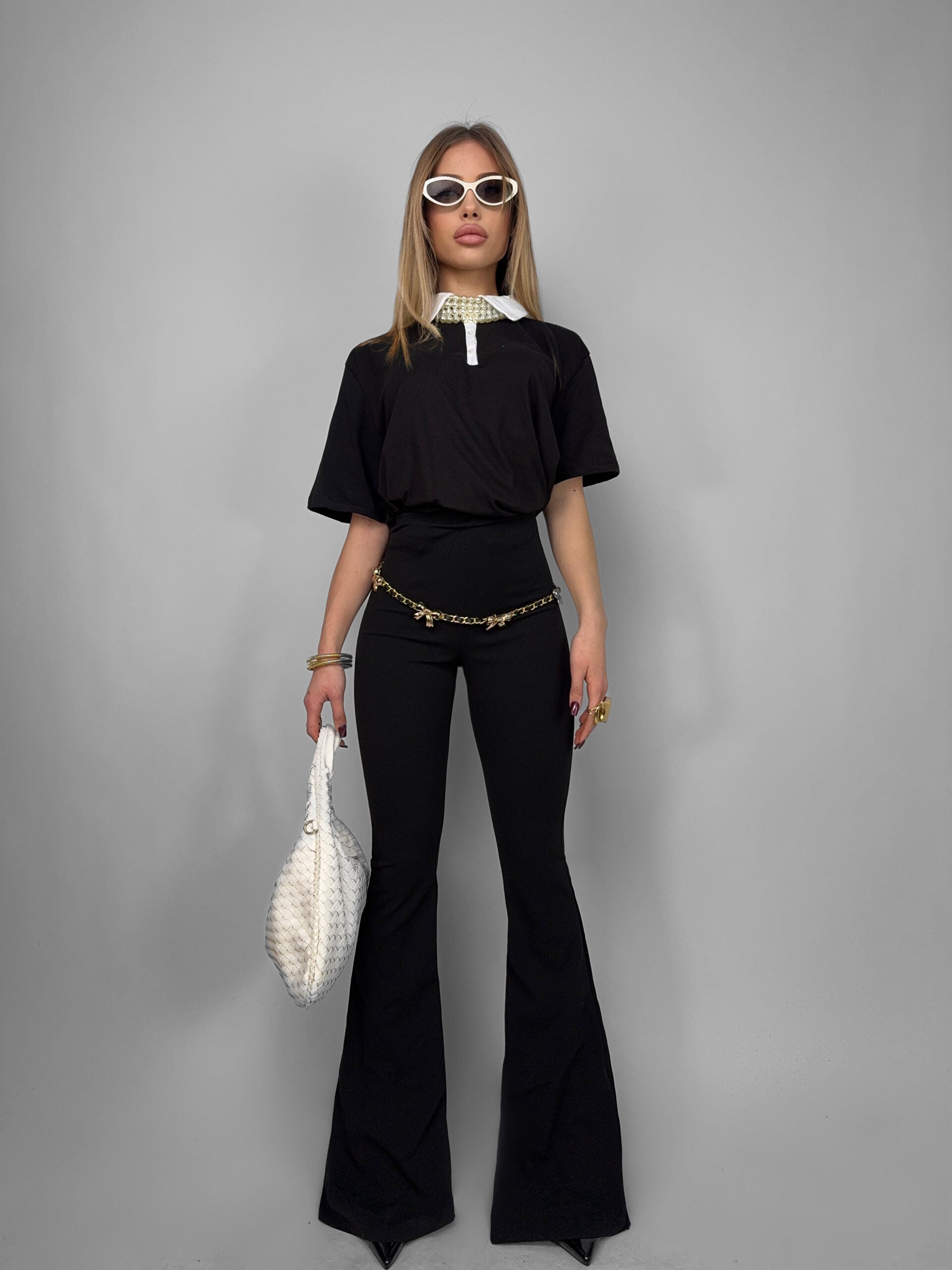 Pantalone Wide Leg - Black