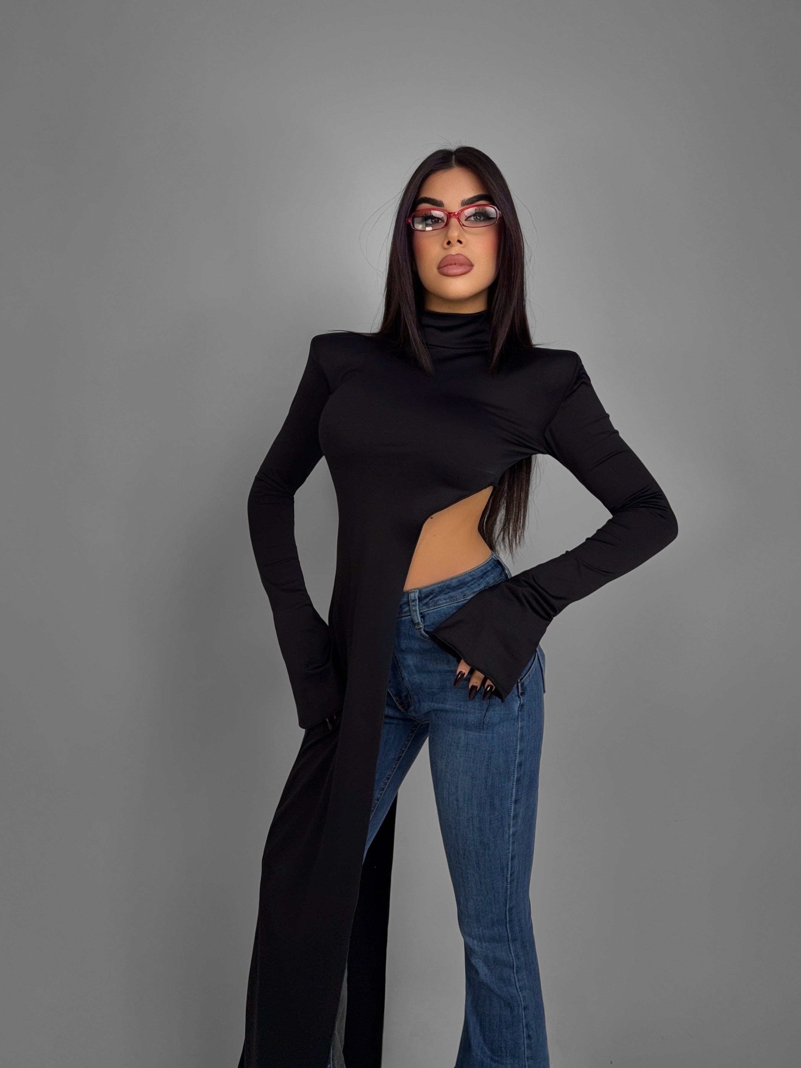 Maglia Asymmetrical - Black