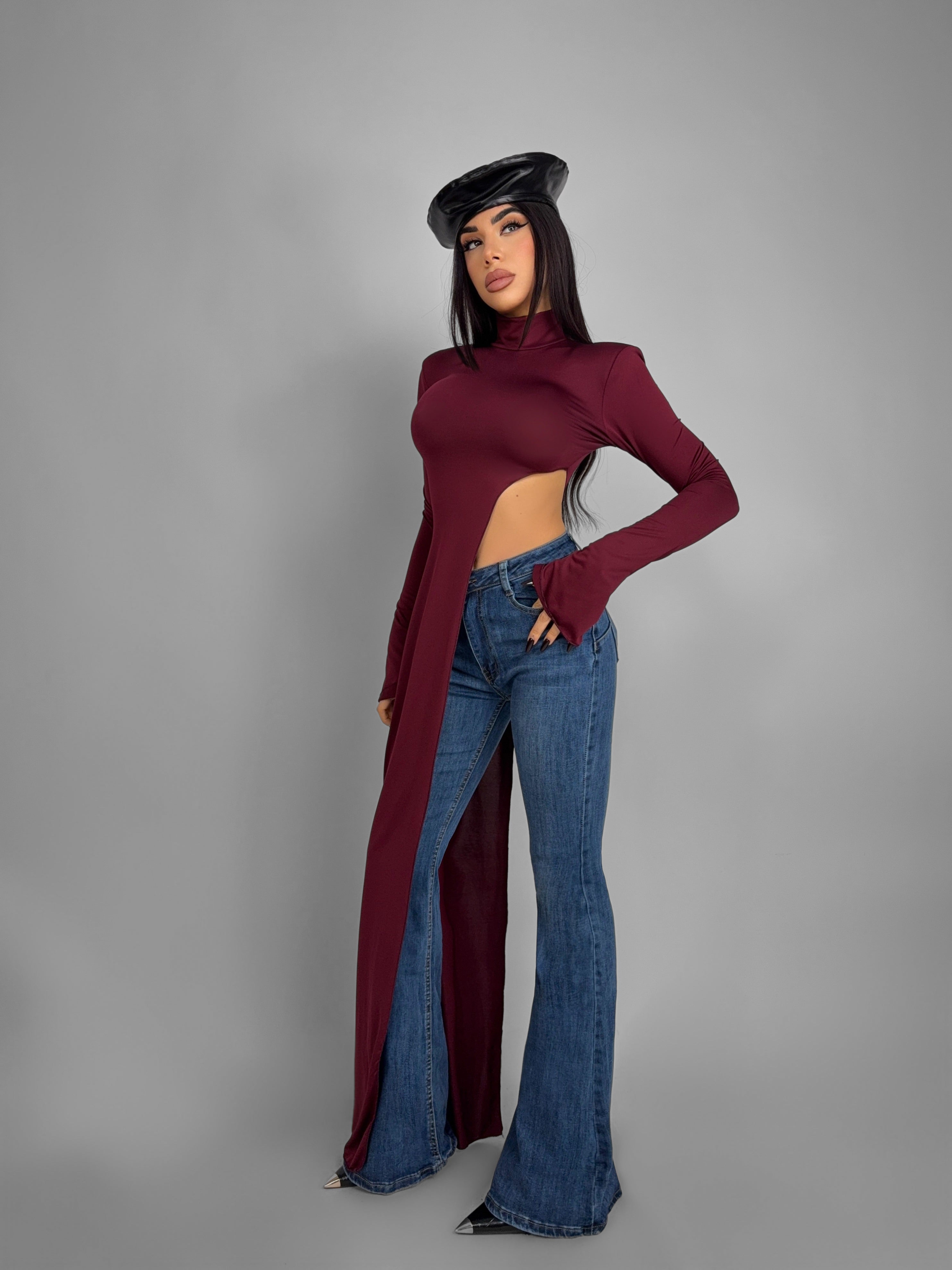 Maglia Asymmetrical - Cherry Red