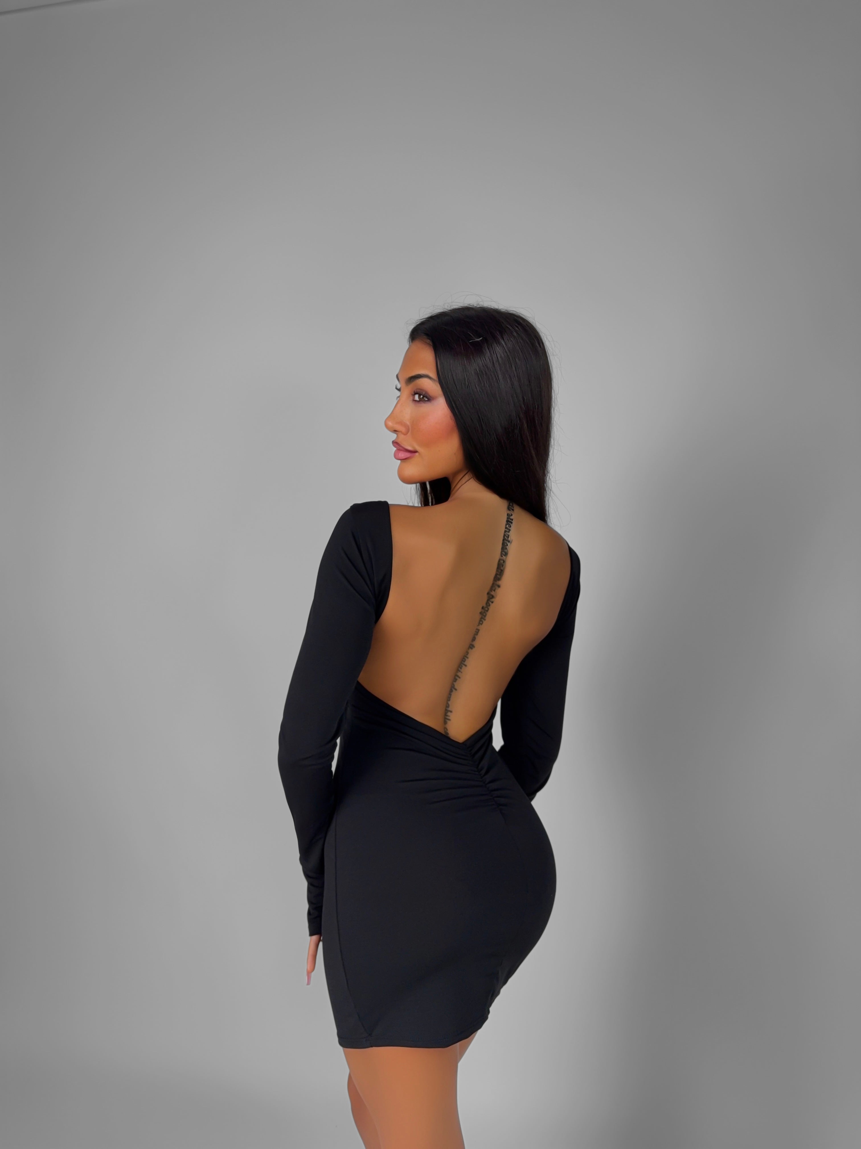 Abito Backless Gown - Black
