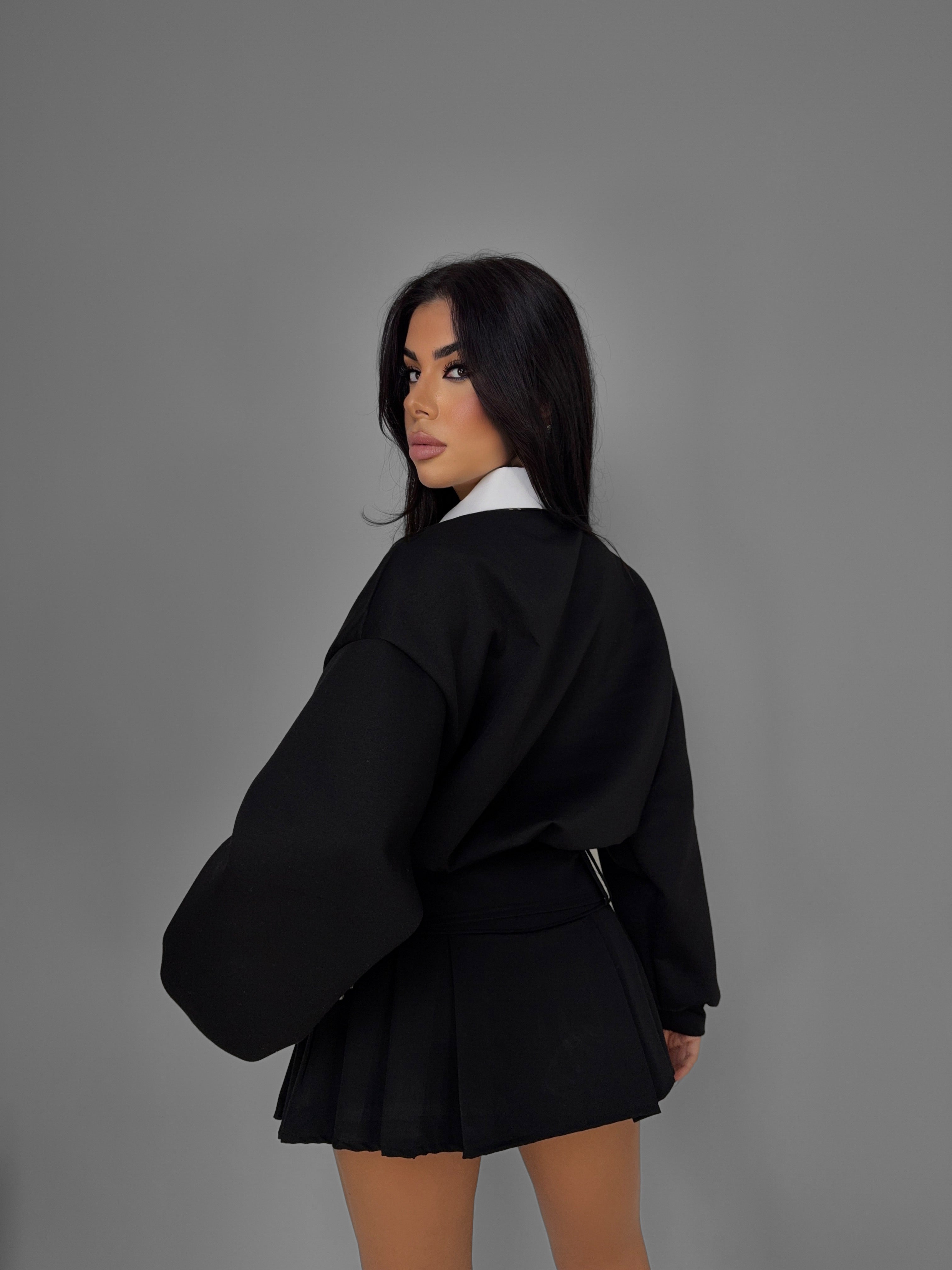 Felpa Tie and Shirt-Black