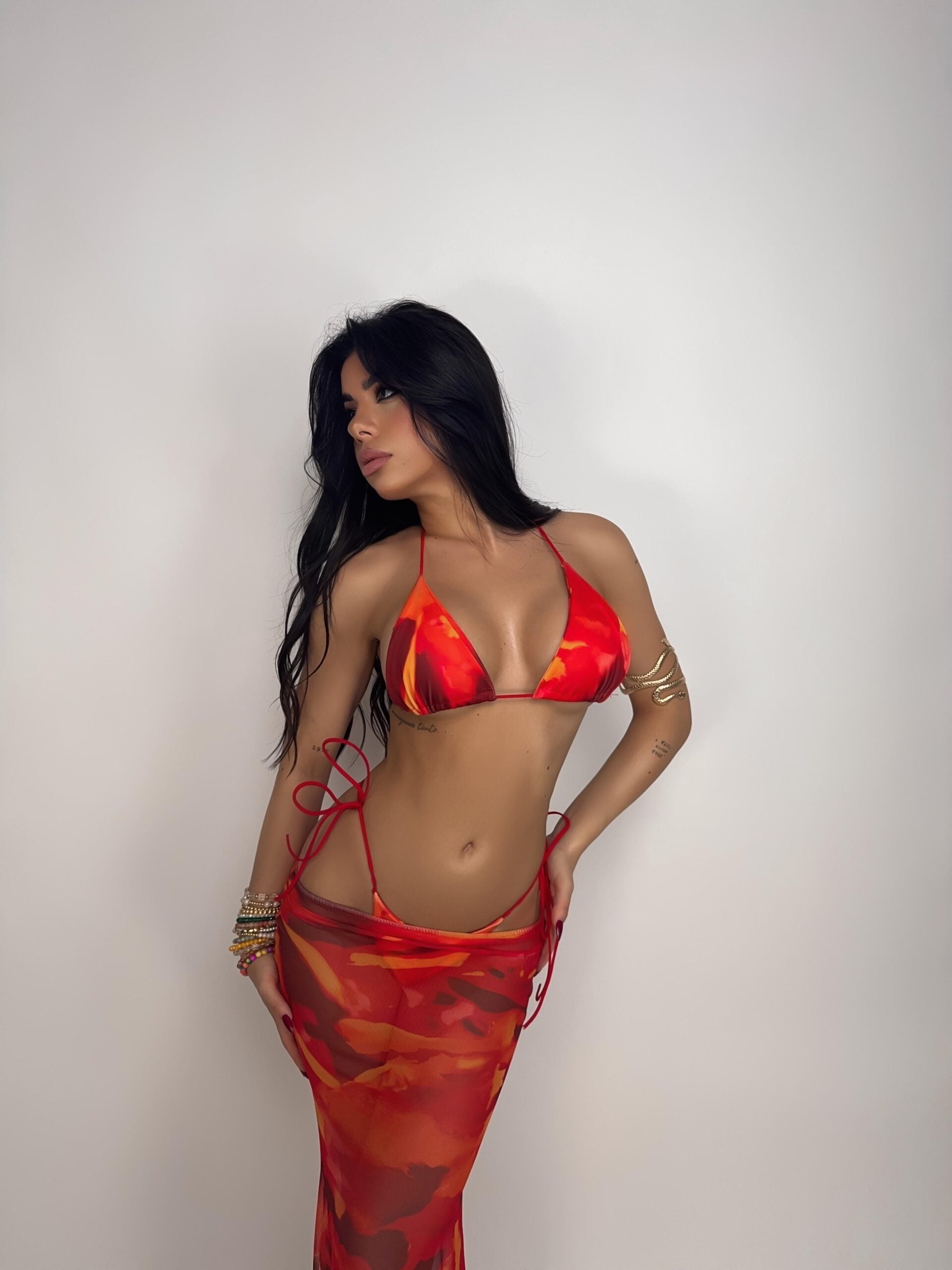 Set bikini + gonna Maribel – Rosso
